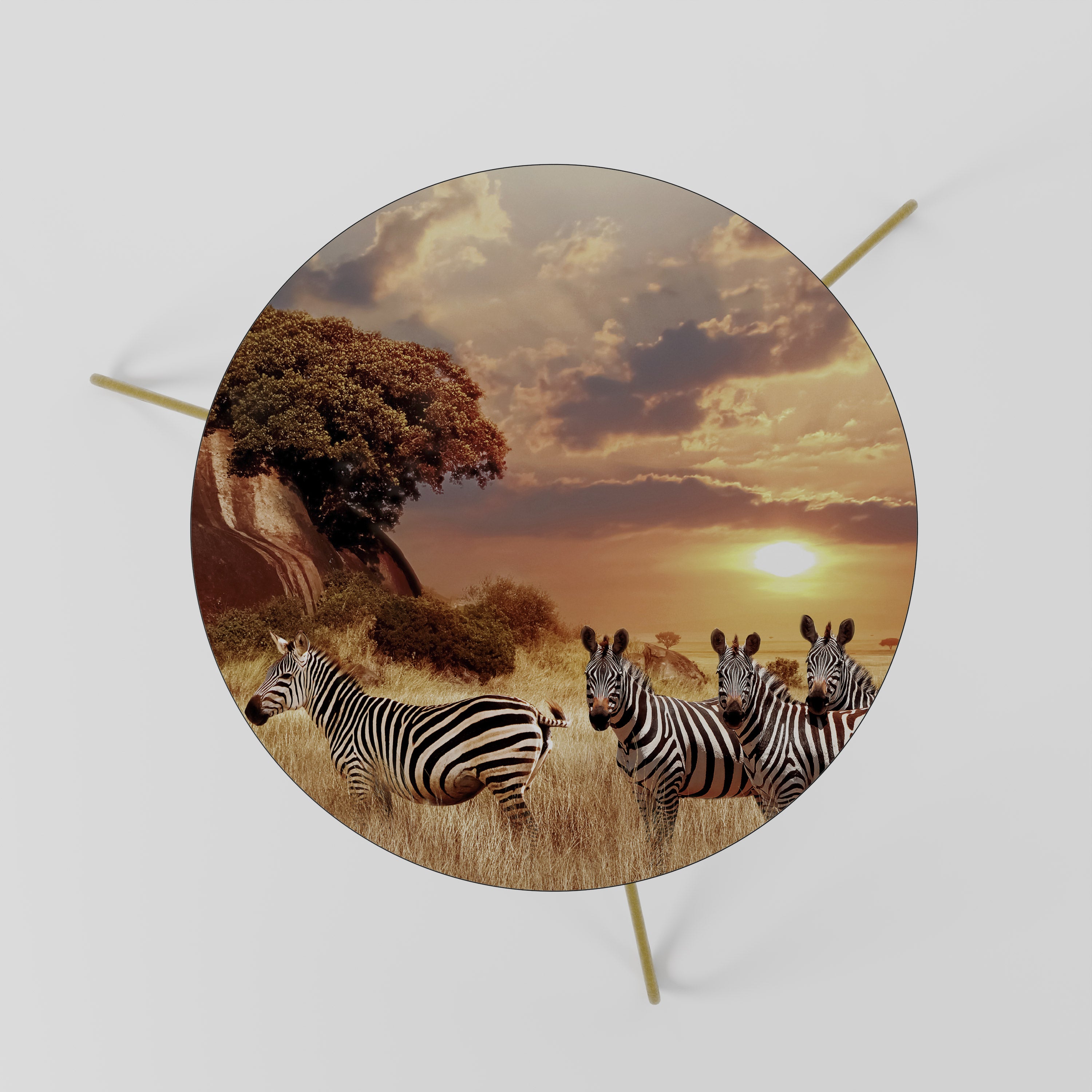 ZEBRA SUNSET SERENADE Stolik kawowy mały
