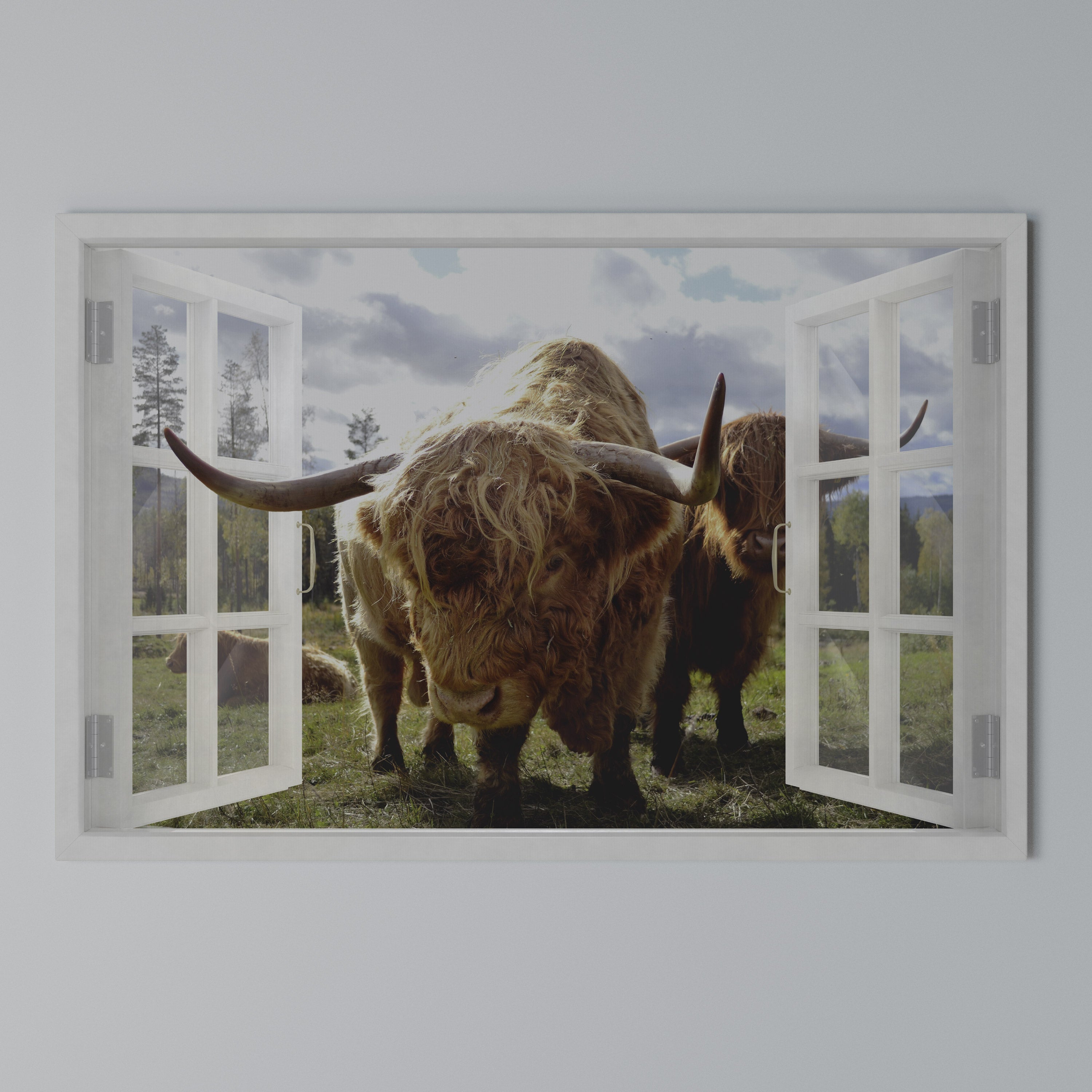 BOVINE WINDOW VISTA Poziomy obraz na płótnie