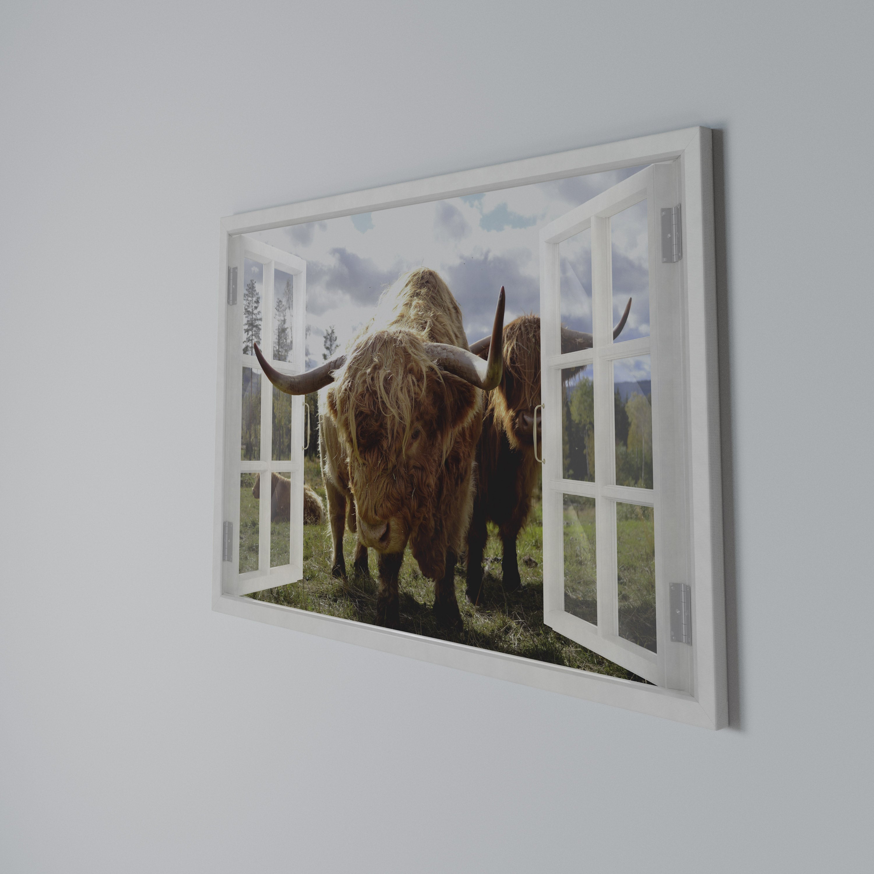 BOVINE WINDOW VISTA Poziomy obraz na płótnie