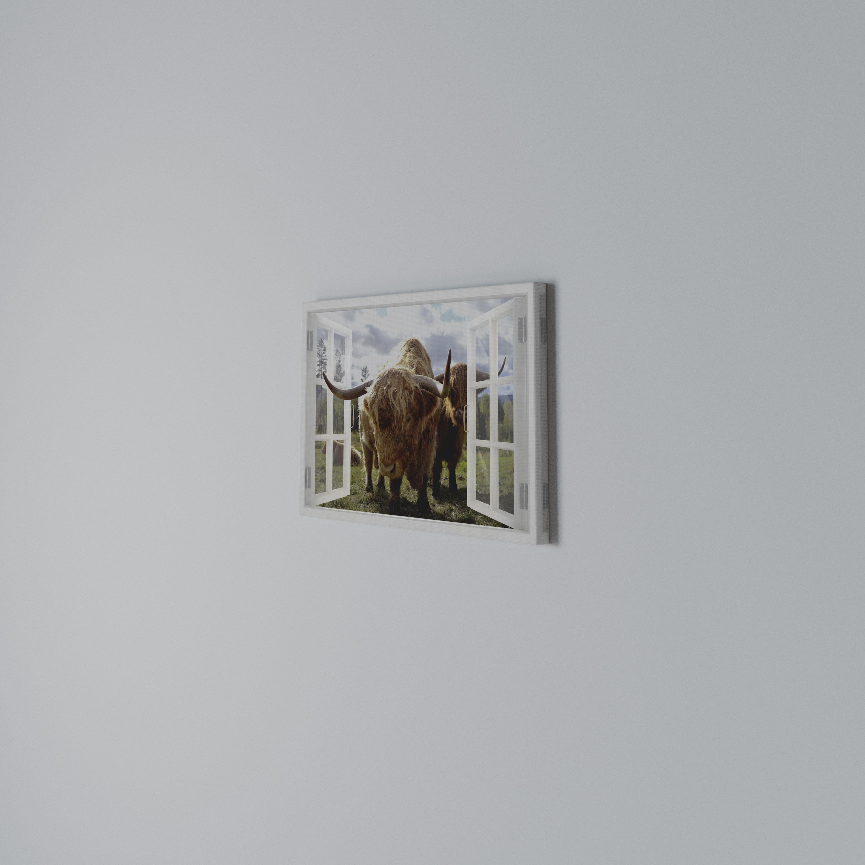 BOVINE WINDOW VISTA Poziomy obraz na płótnie
