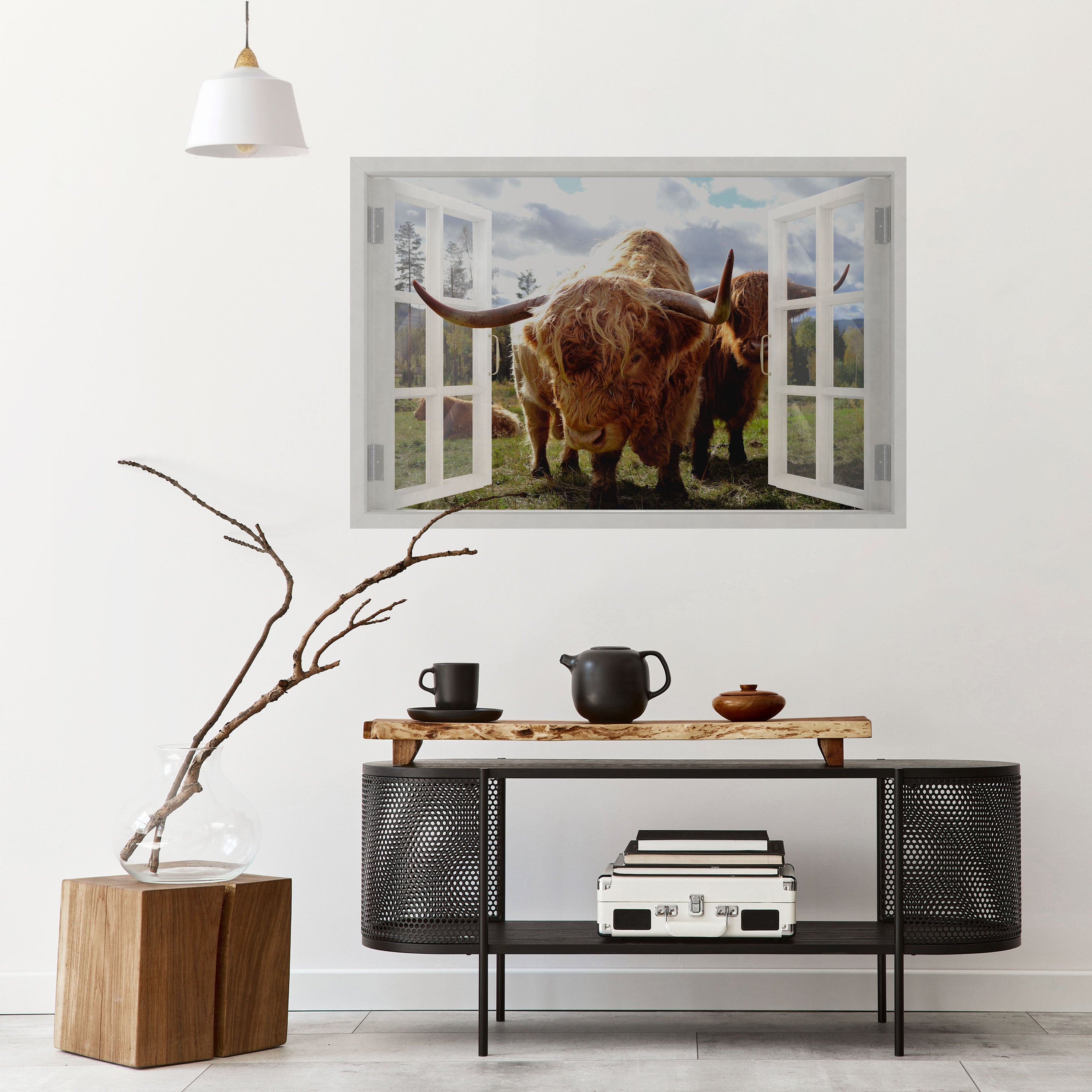 BOVINE WINDOW VISTA Naklejka/Plakat poziomy