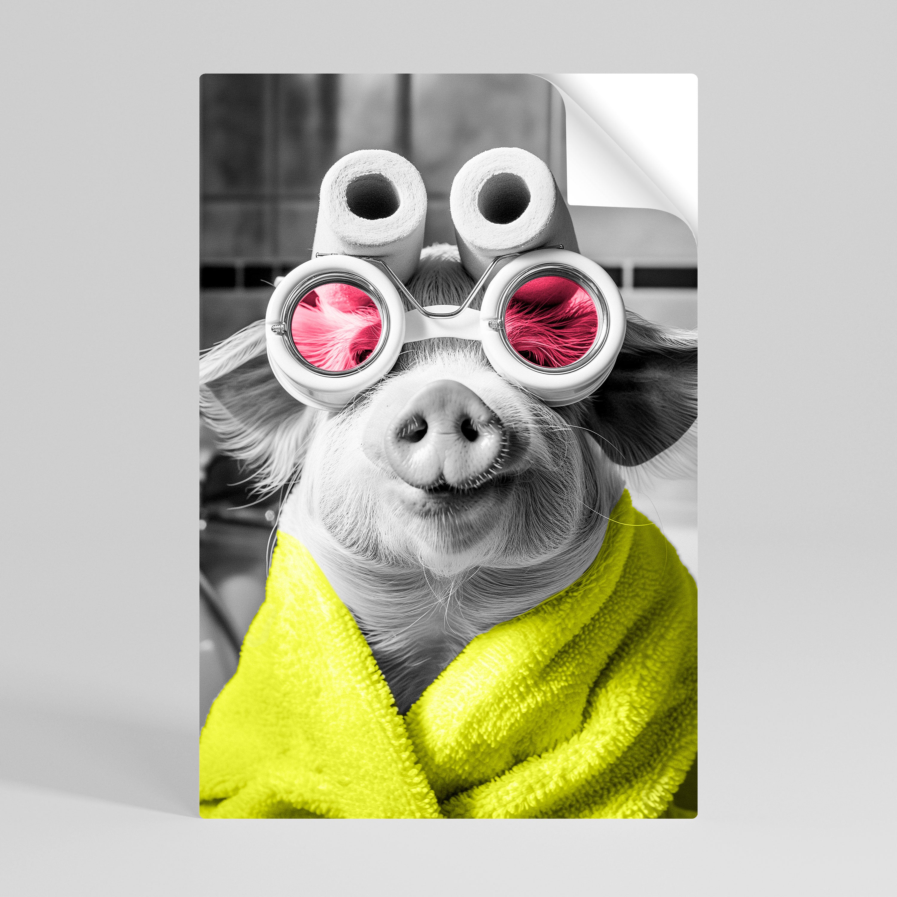 MORNING PIGLET Naklejka/Plakat pionowy