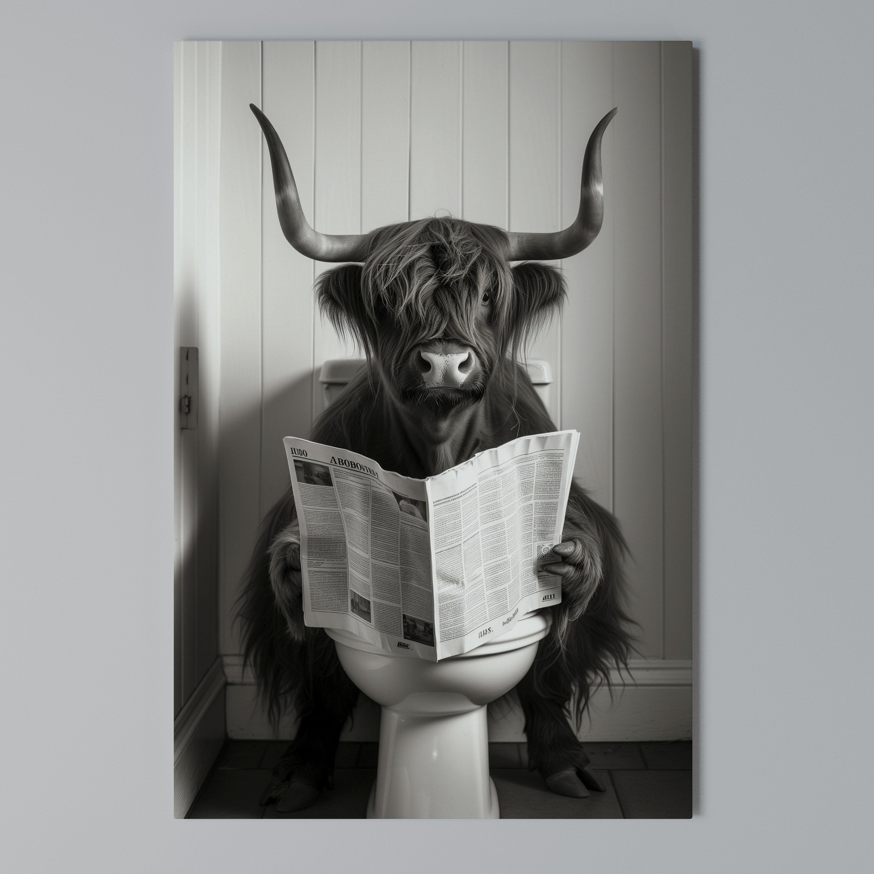 MOO-DY NEWS BREAK Pionowy obraz na płótnie