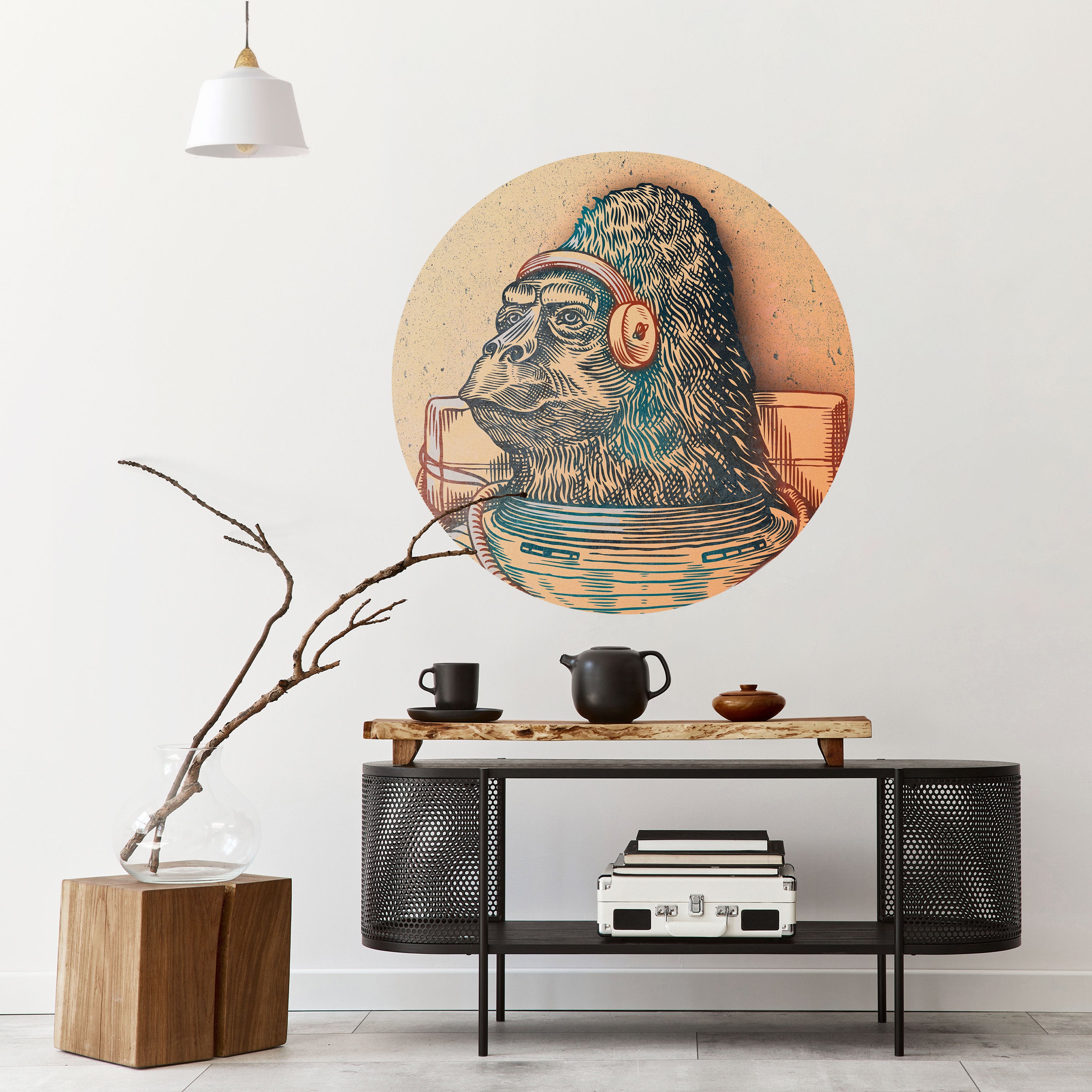 GORILLA GROOVE Naklejka okrągła