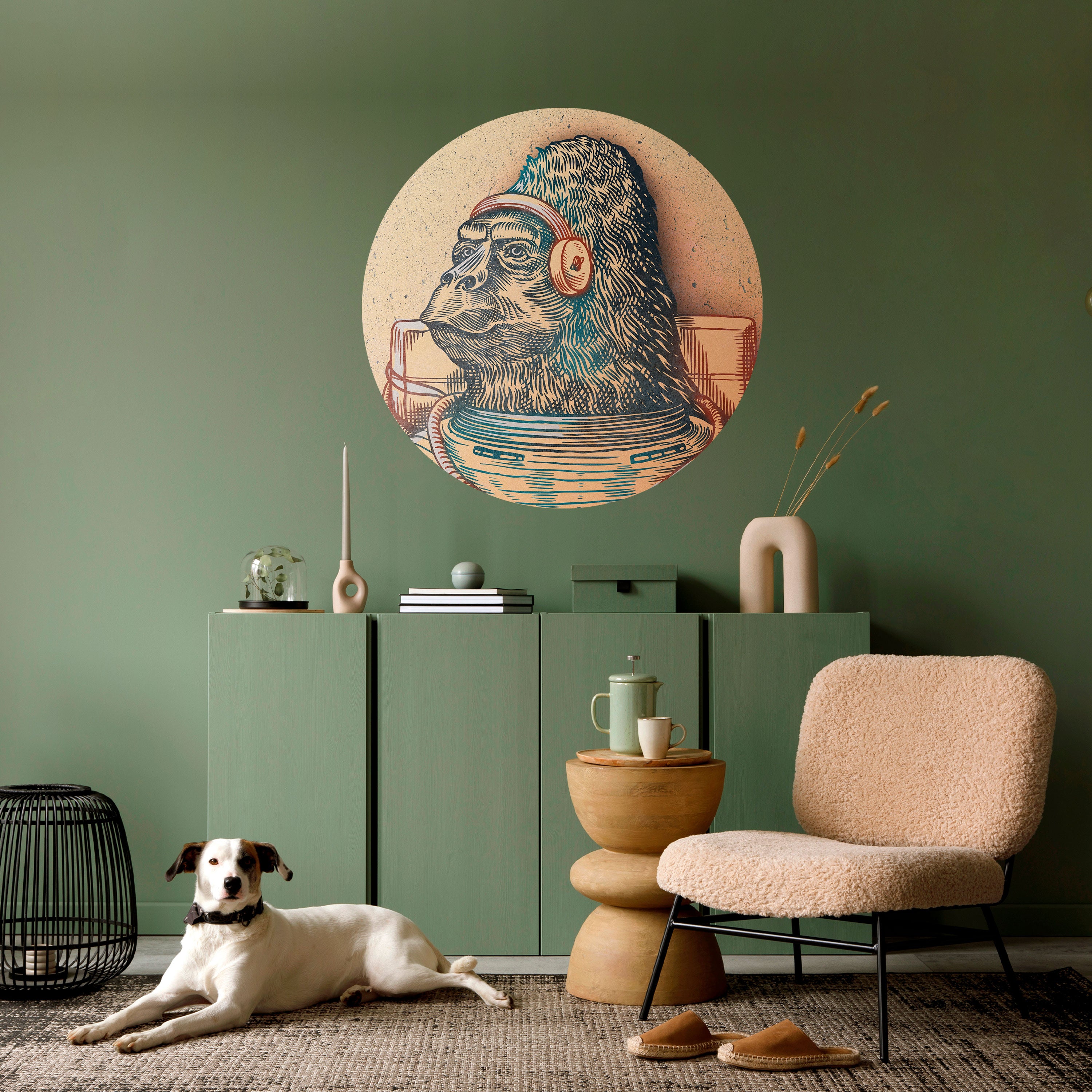 GORILLA GROOVE Naklejka okrągła