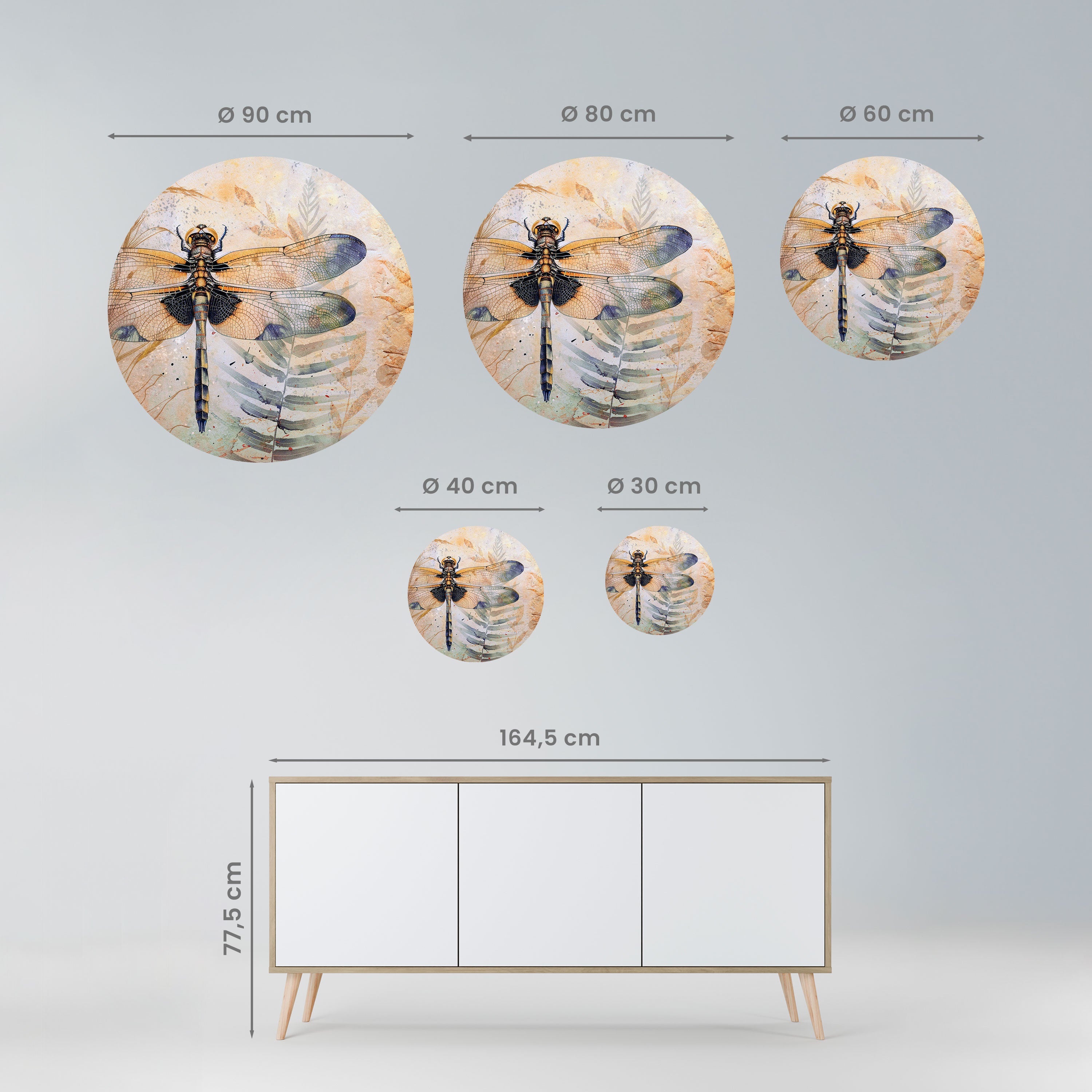 HER HIGHNESS DRAGONFLY Naklejka okrągła