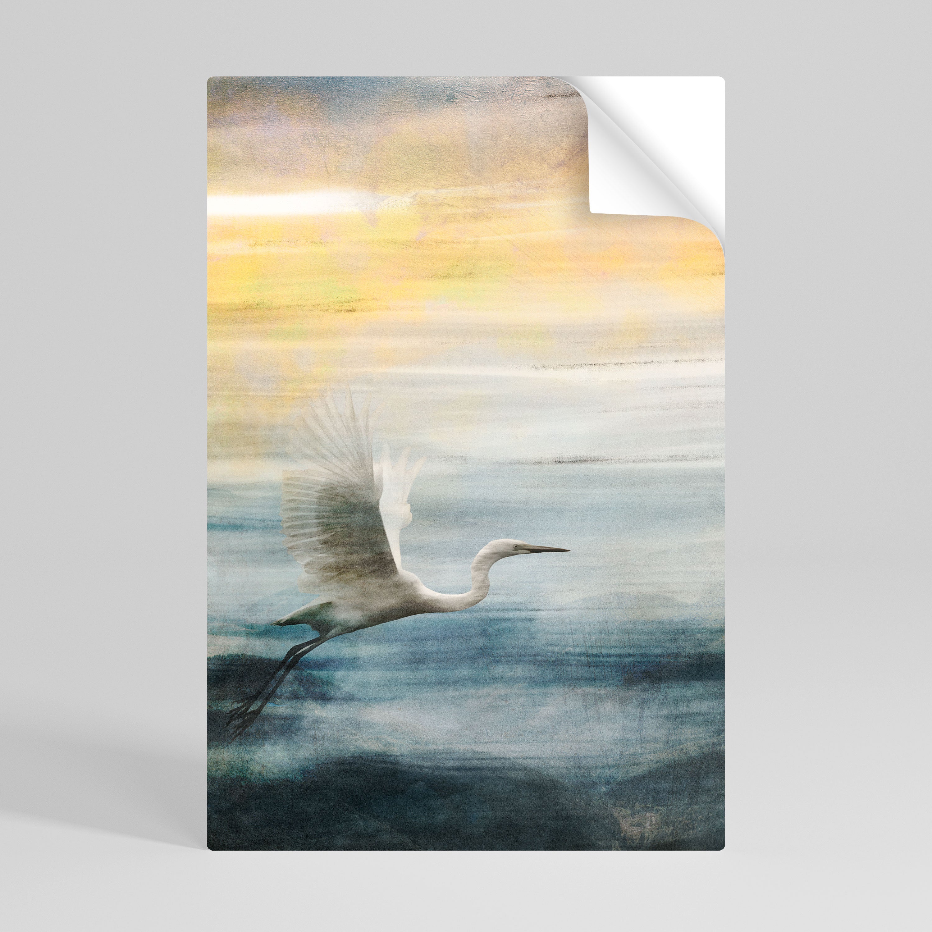 HERON IN FLY Naklejka/Plakat pionowy