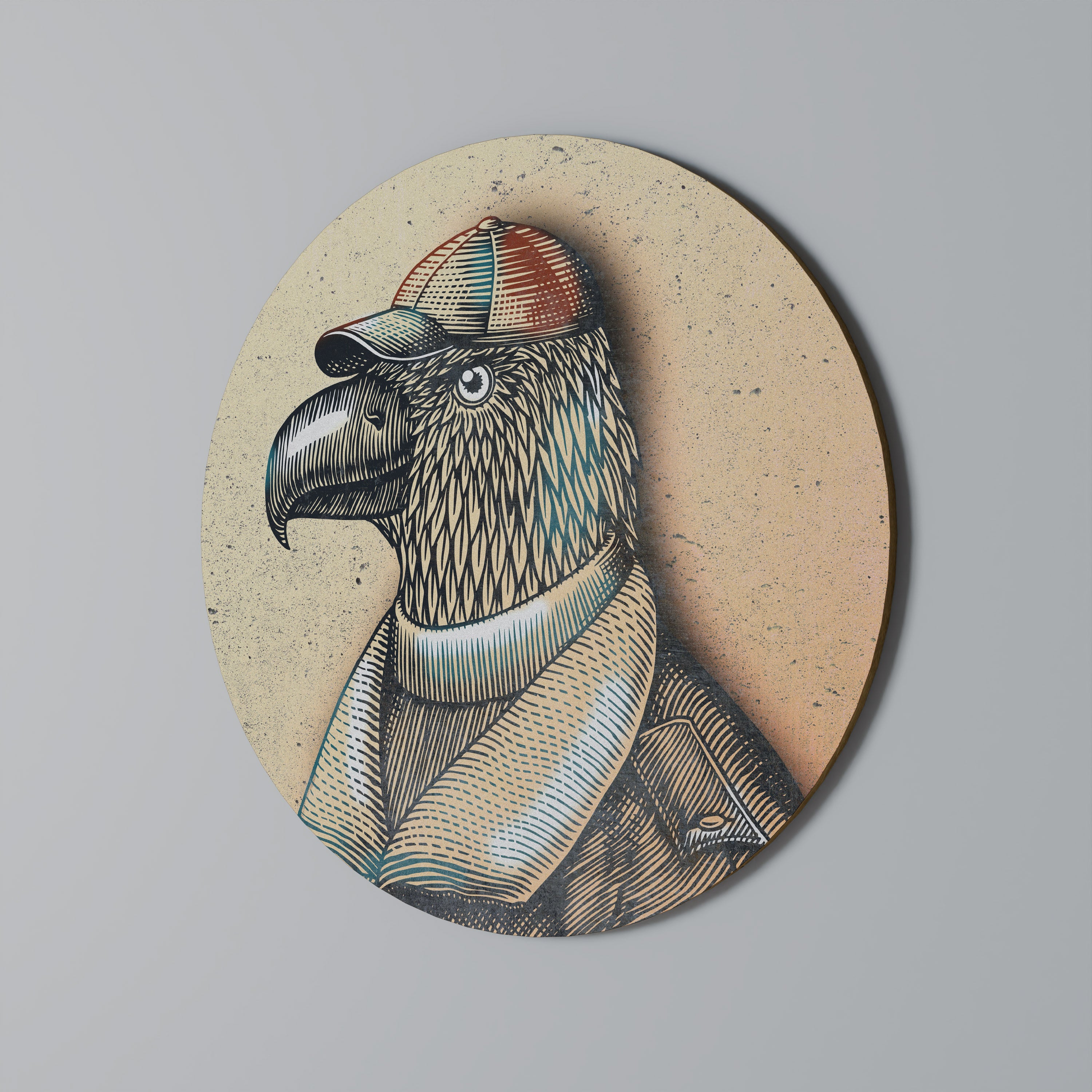 FEATHERED FASHIONISTA Obraz okrągły