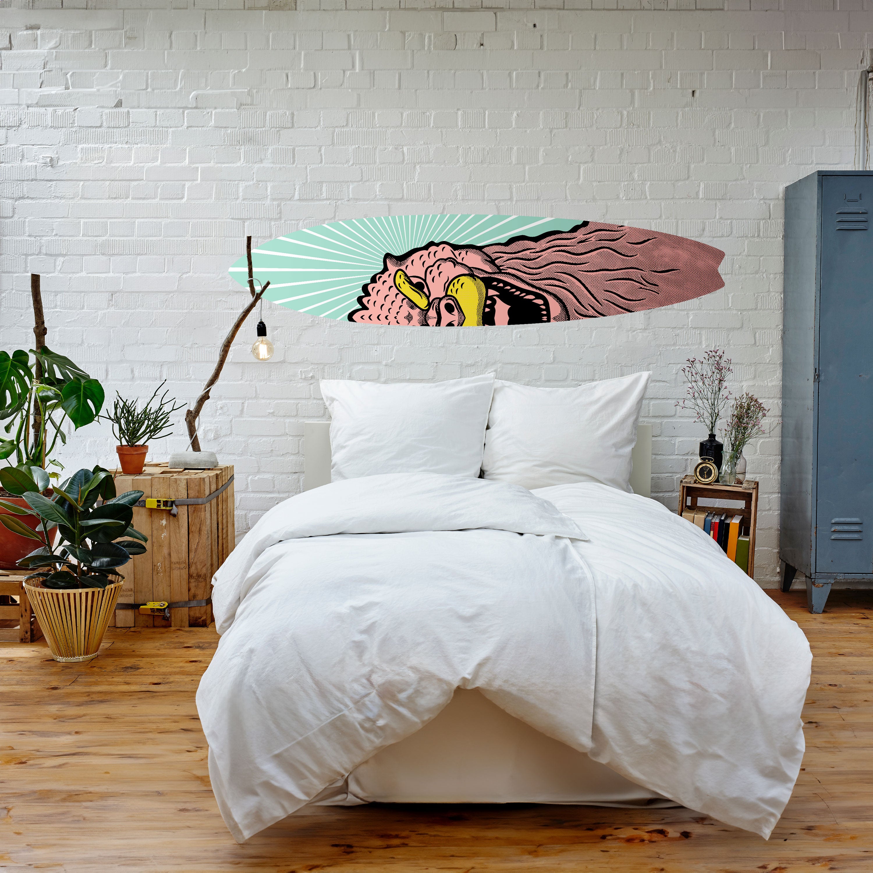 GODZILLA WELCOME Naklejka - deska surfingowa