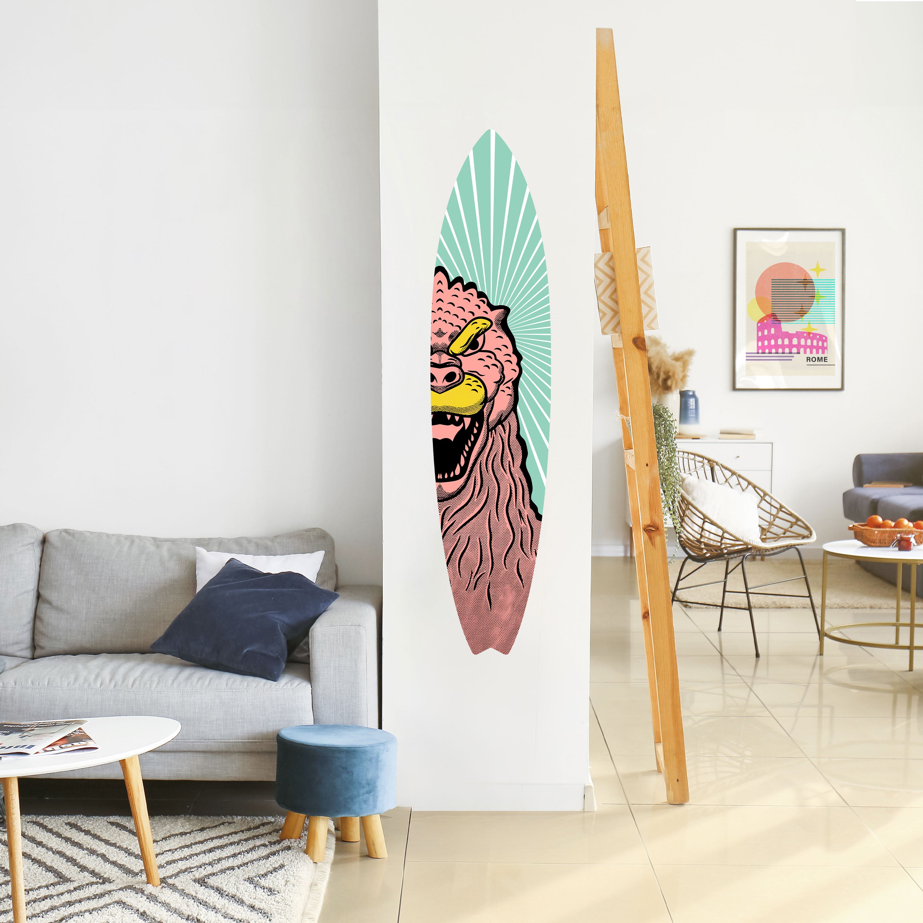 GODZILLA WELCOME Naklejka - deska surfingowa