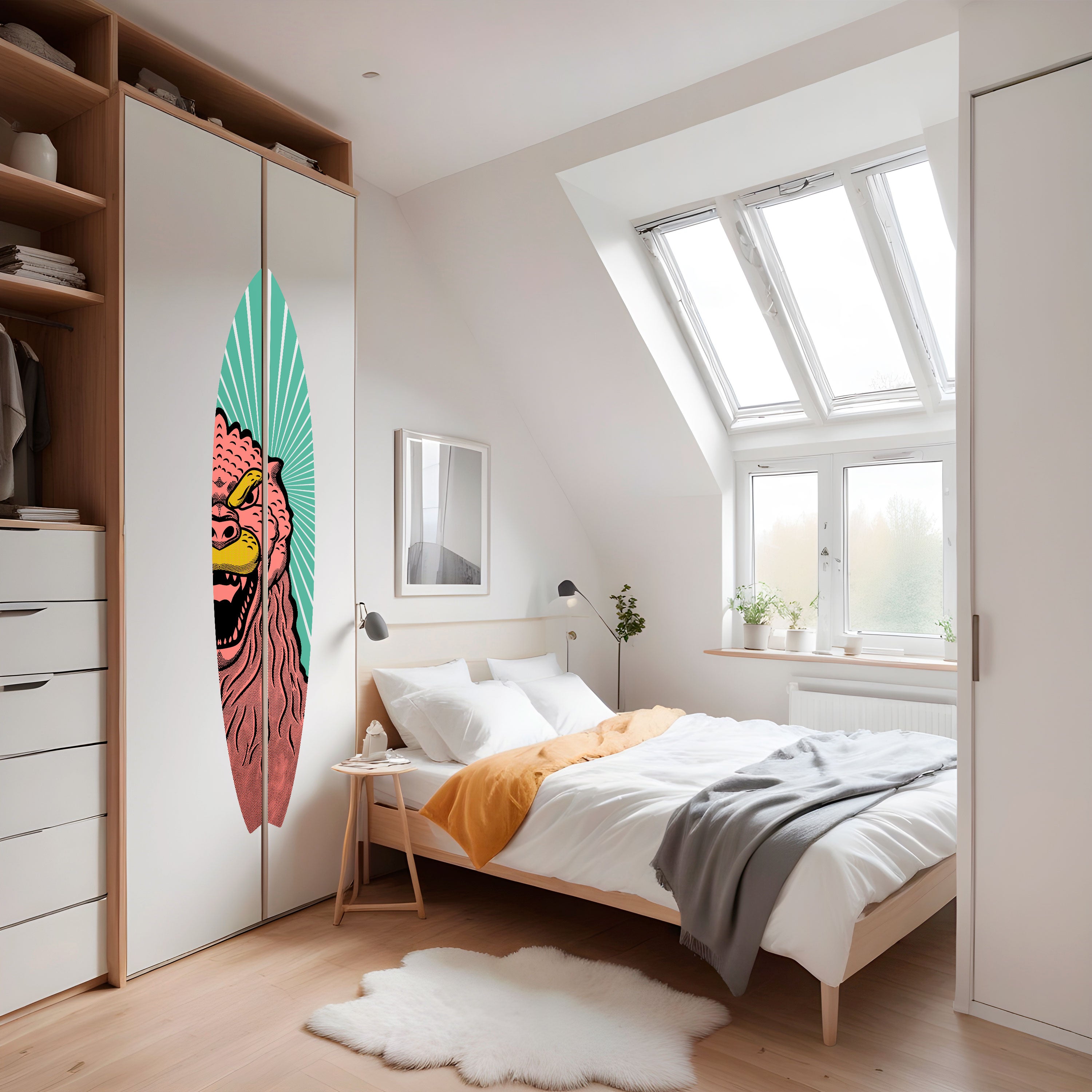 GODZILLA WELCOME Naklejka - deska surfingowa