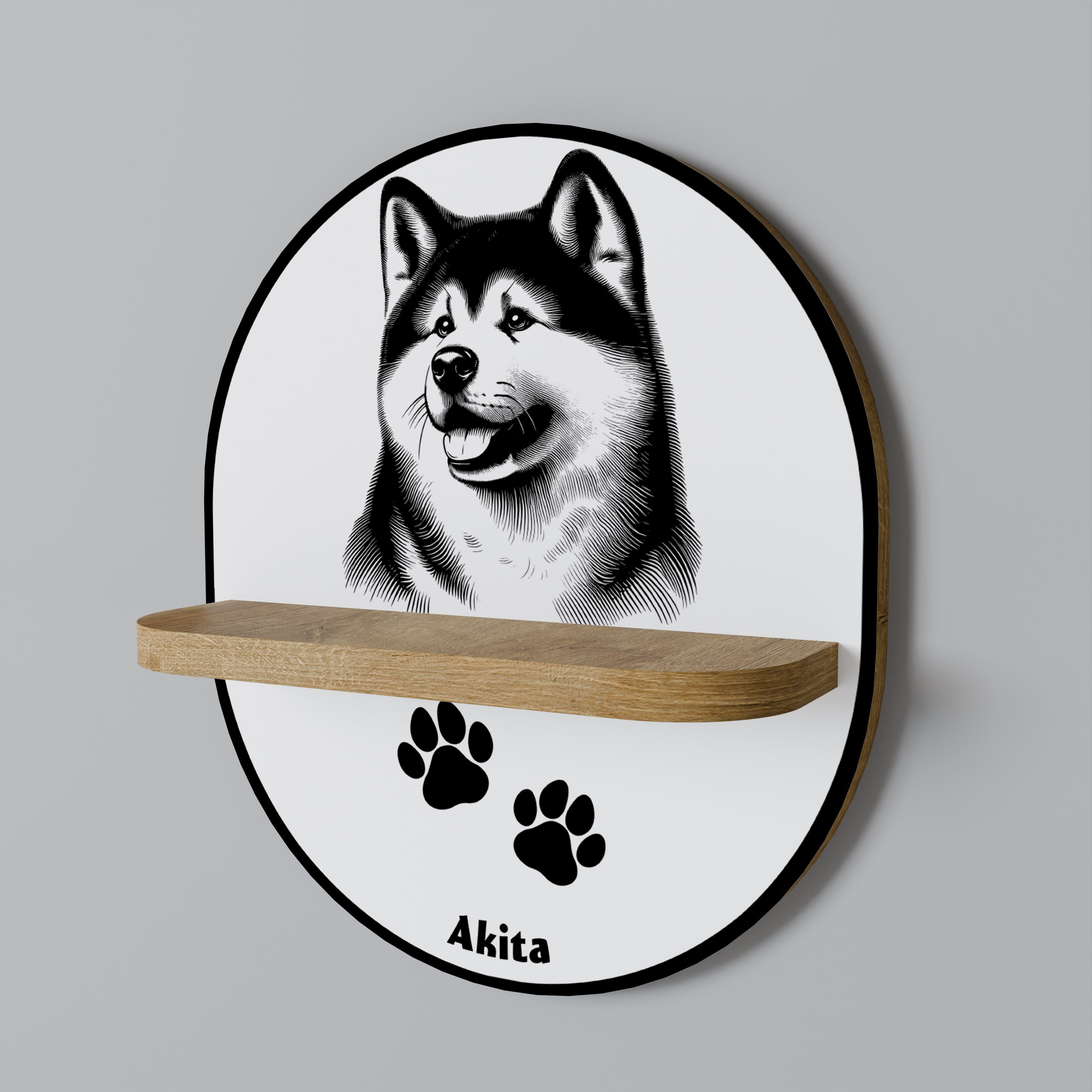 AKITA DOG Półka owalna