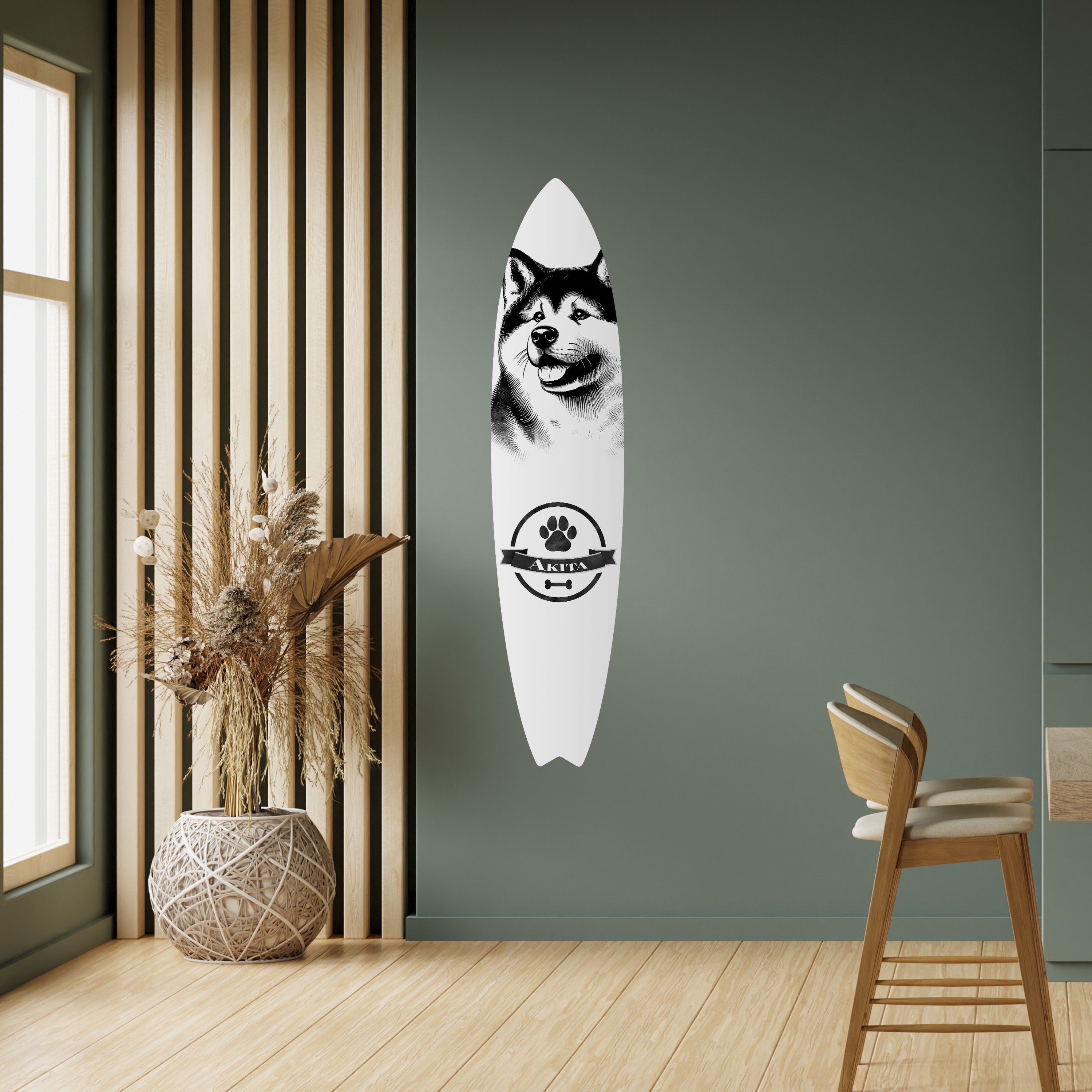 AKITA DOG Naklejka - deska surfingowa