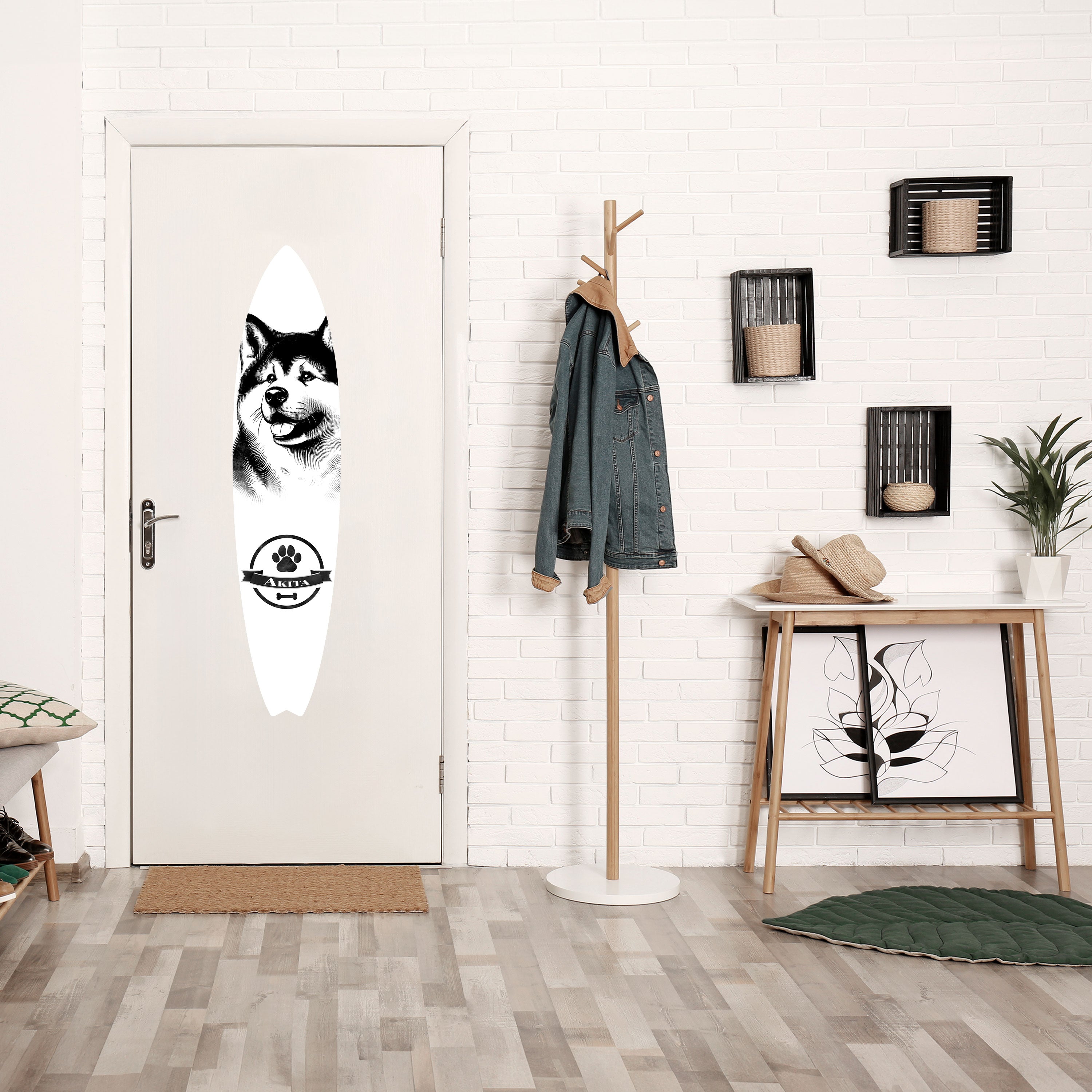 AKITA DOG Naklejka - deska surfingowa