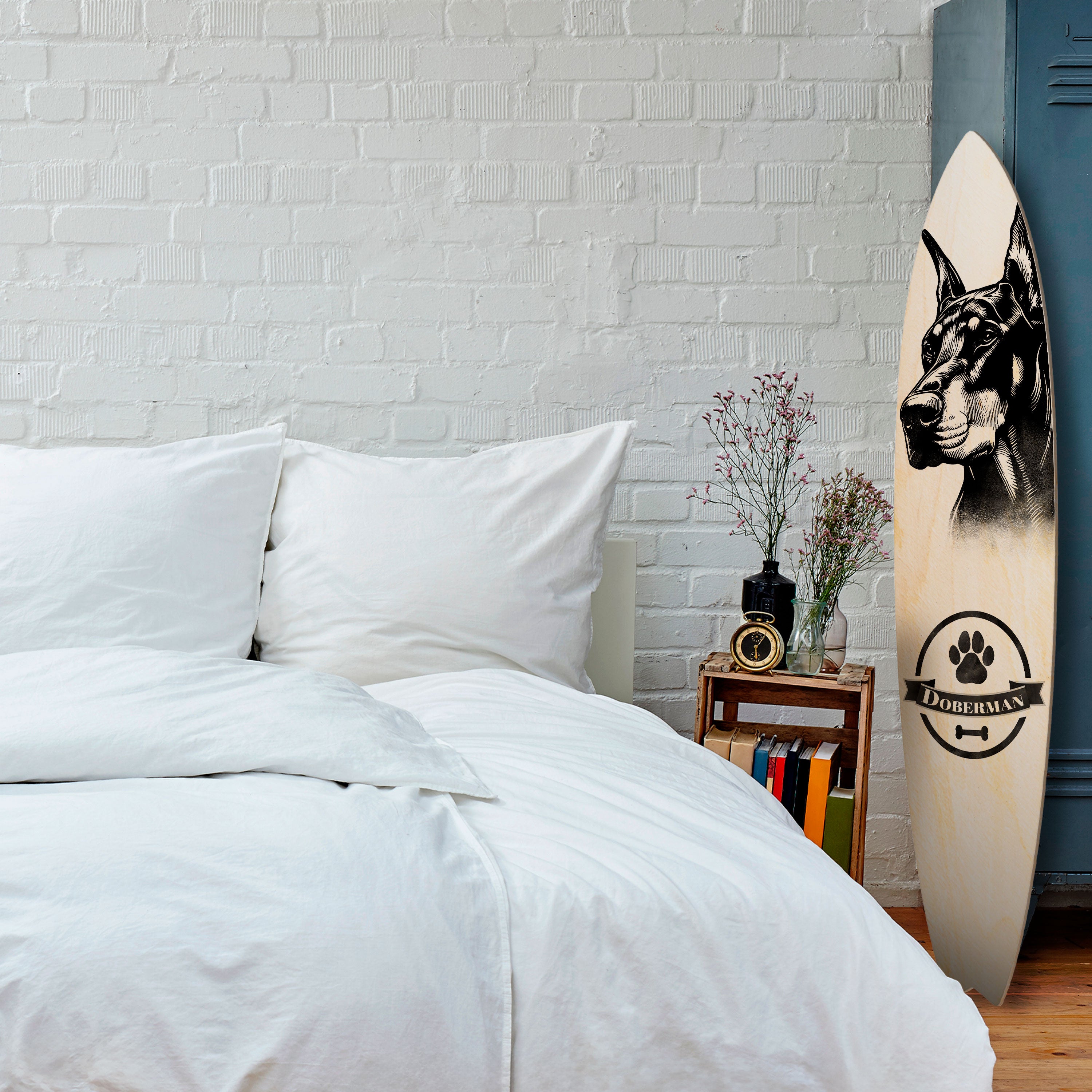 DOBERMAN DOG Dekoracyjna deska surfingowa