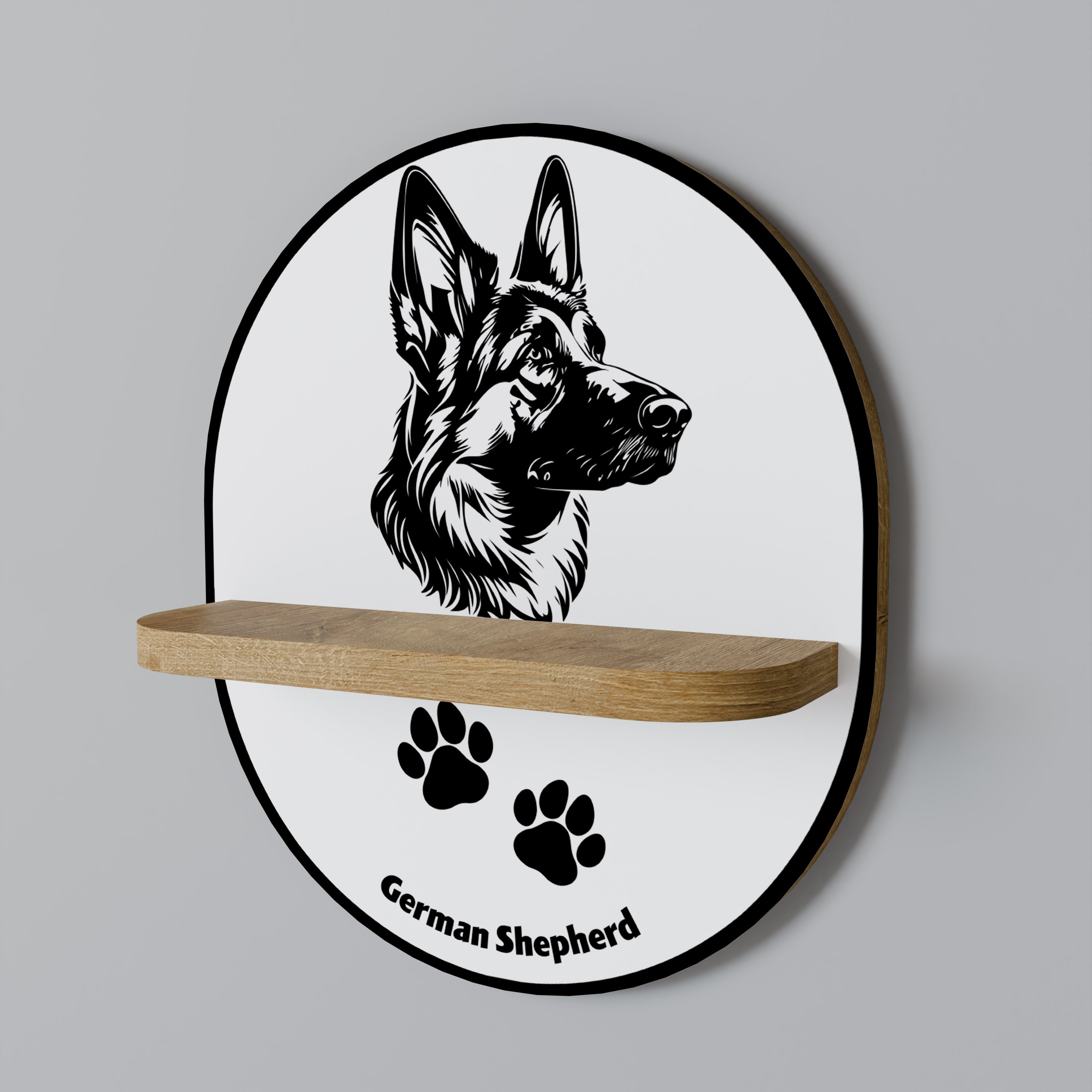 GERMAN SHEPARD Półka owalna