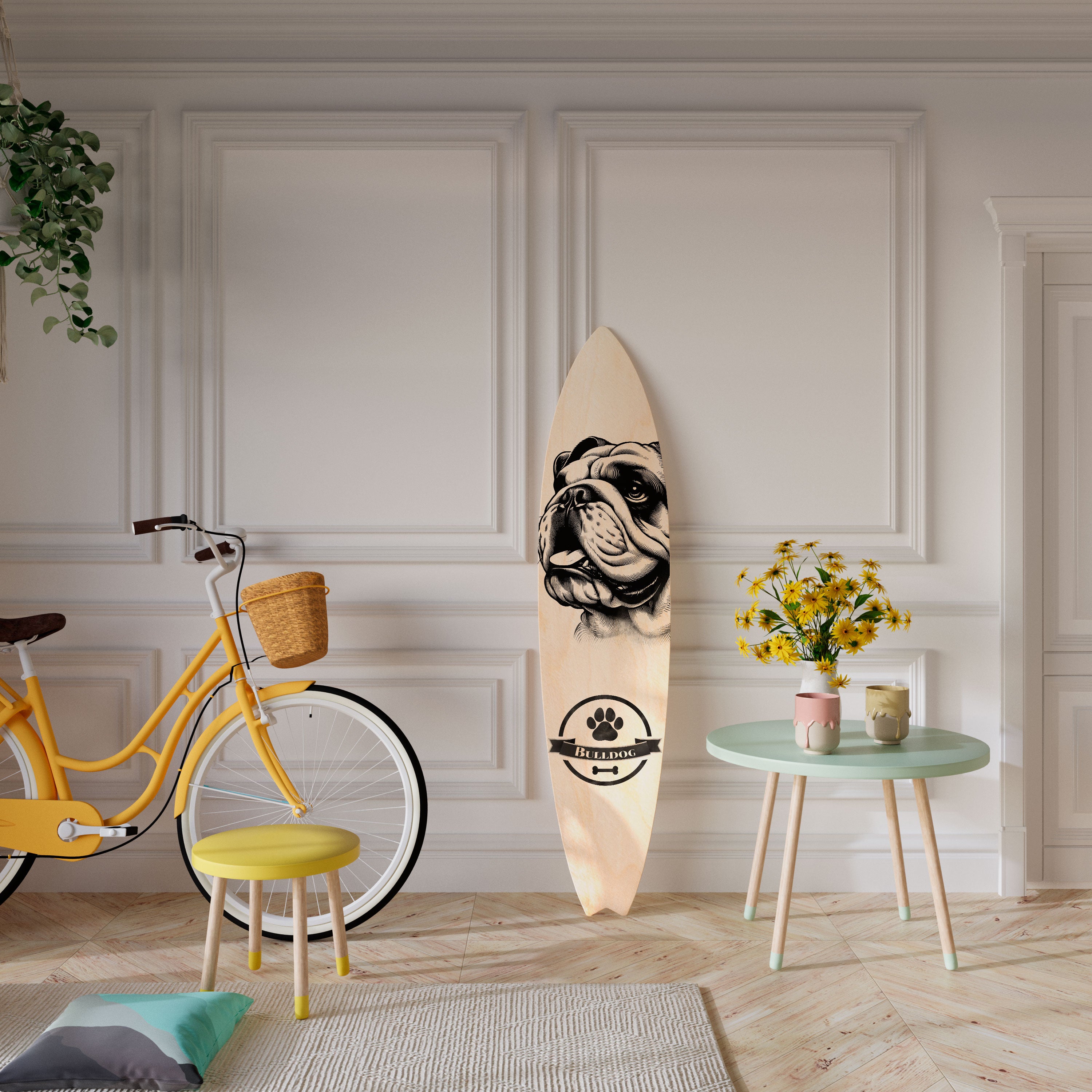 BULLDOG DOG Dekoracyjna deska surfingowa