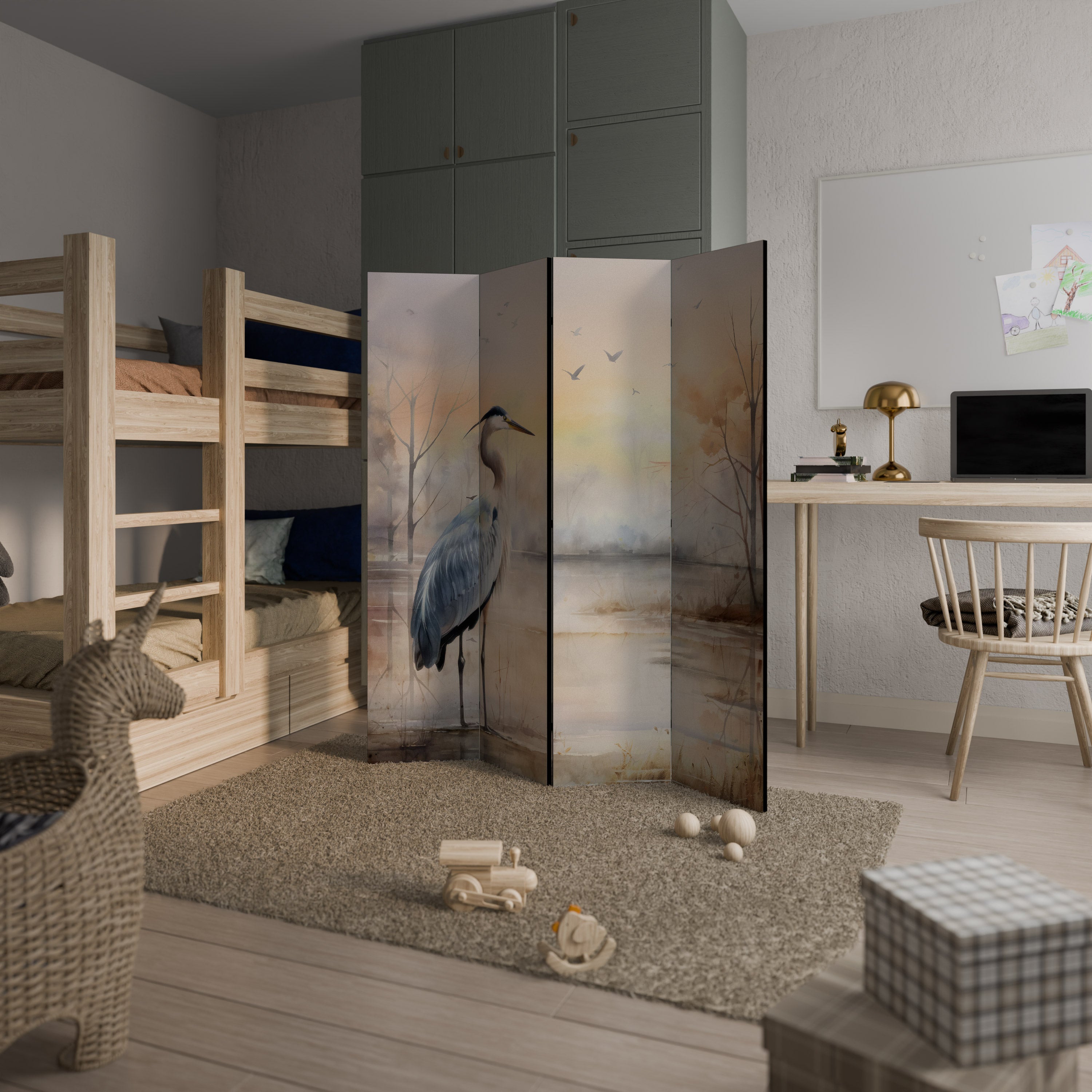 HERON DAYDREAM Dekoracyjny parawan 4-skrzydłowy