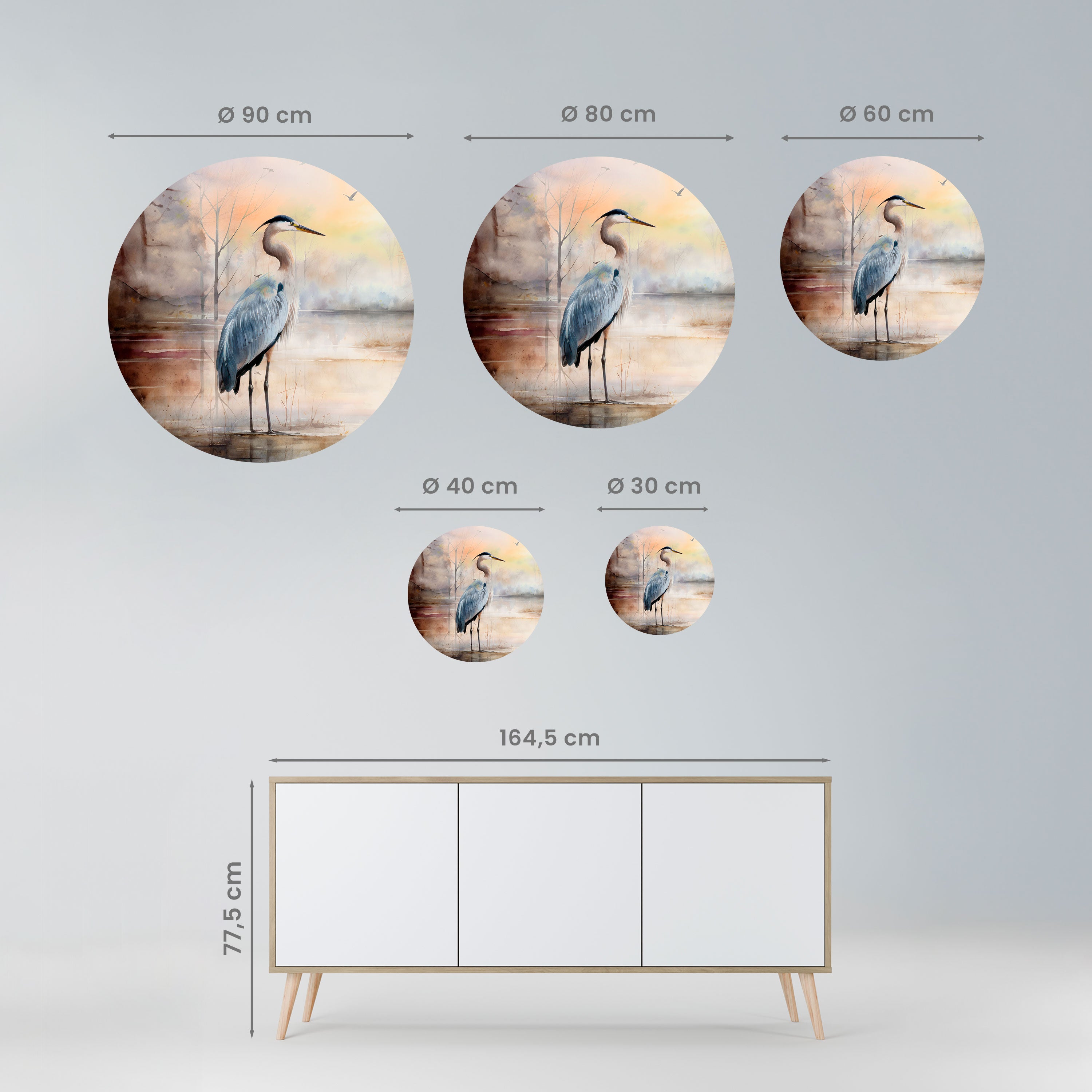 HERON DAYDREAM Naklejka okrągła