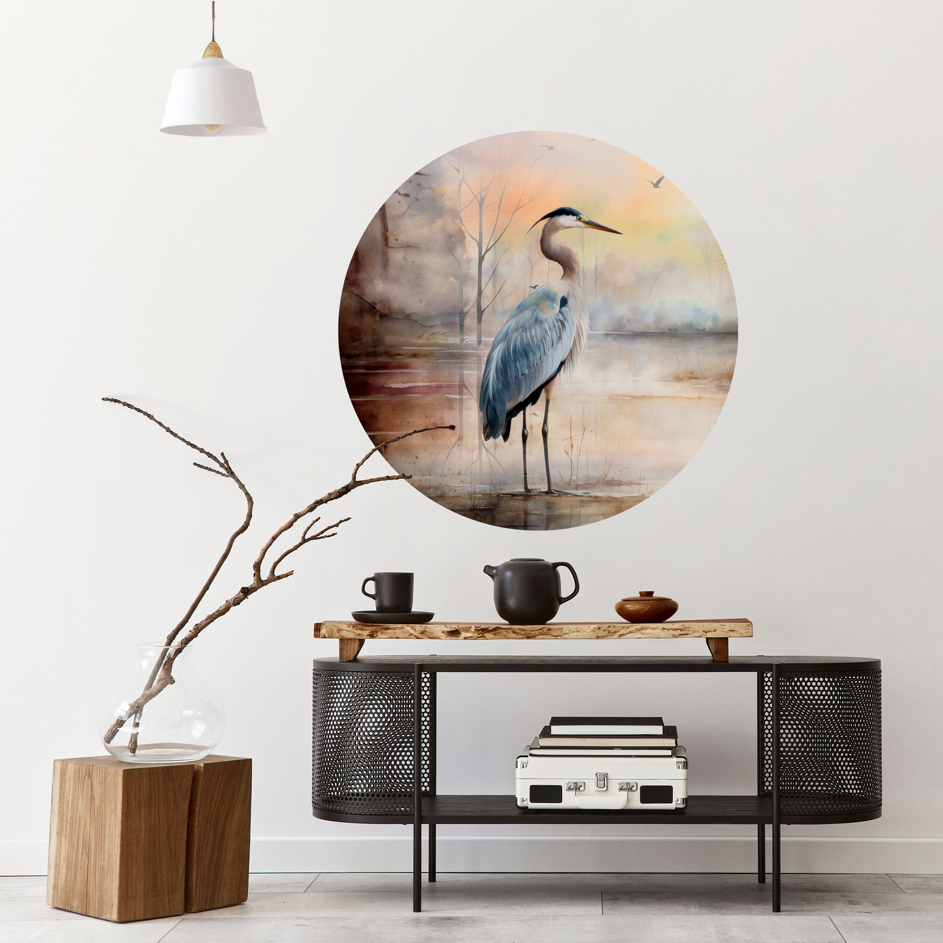 HERON DAYDREAM Naklejka okrągła