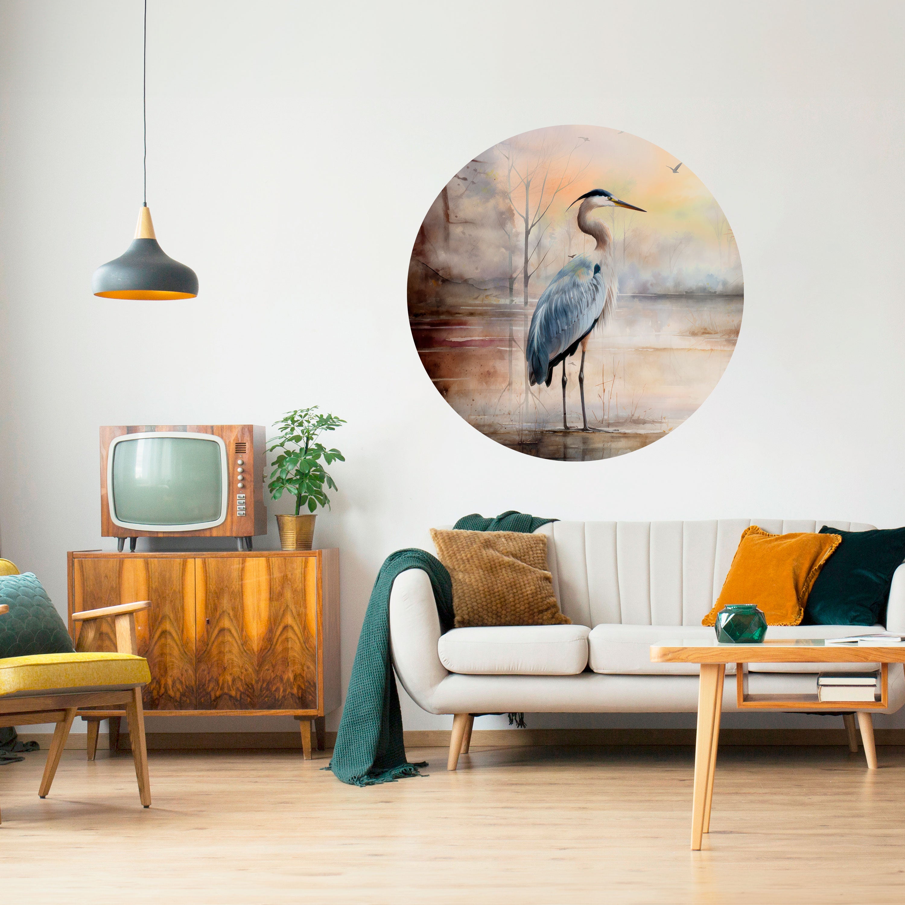 HERON DAYDREAM Naklejka okrągła