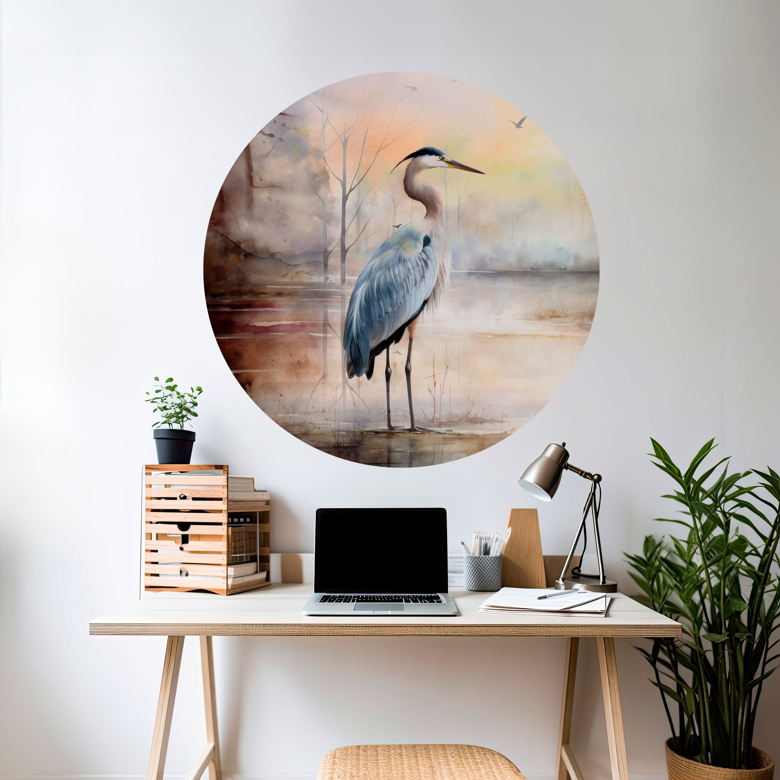 HERON DAYDREAM Naklejka okrągła