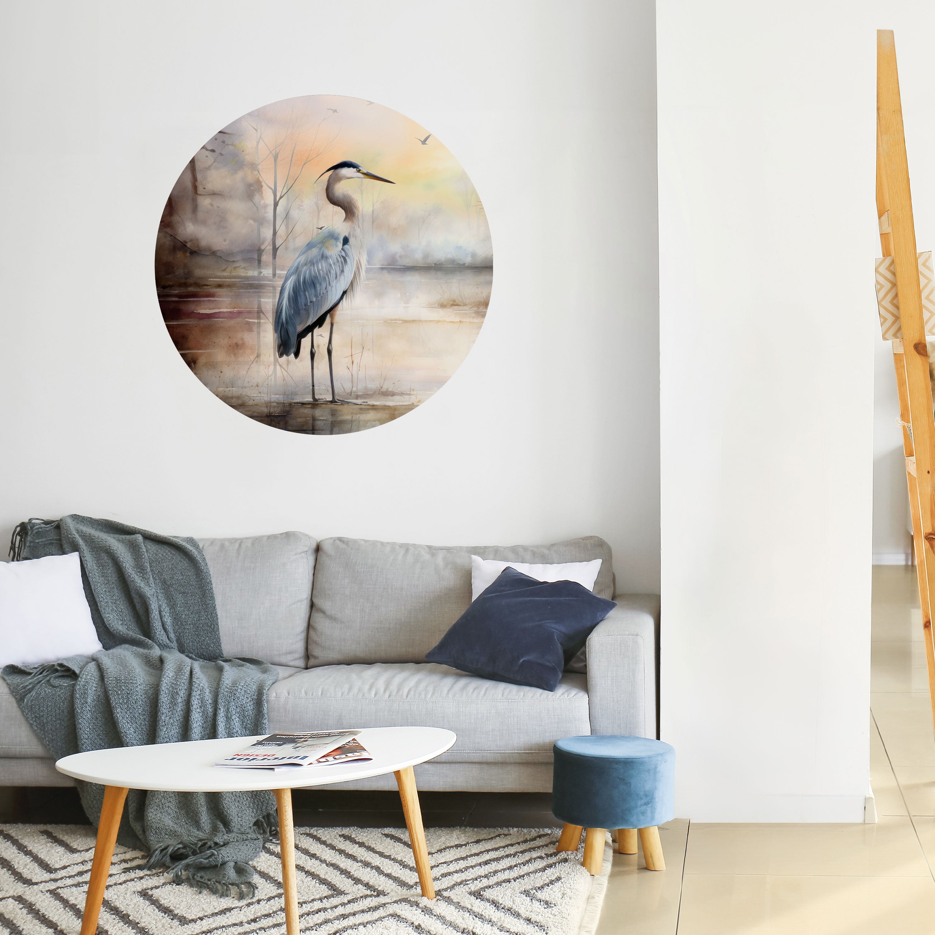 HERON DAYDREAM Naklejka okrągła