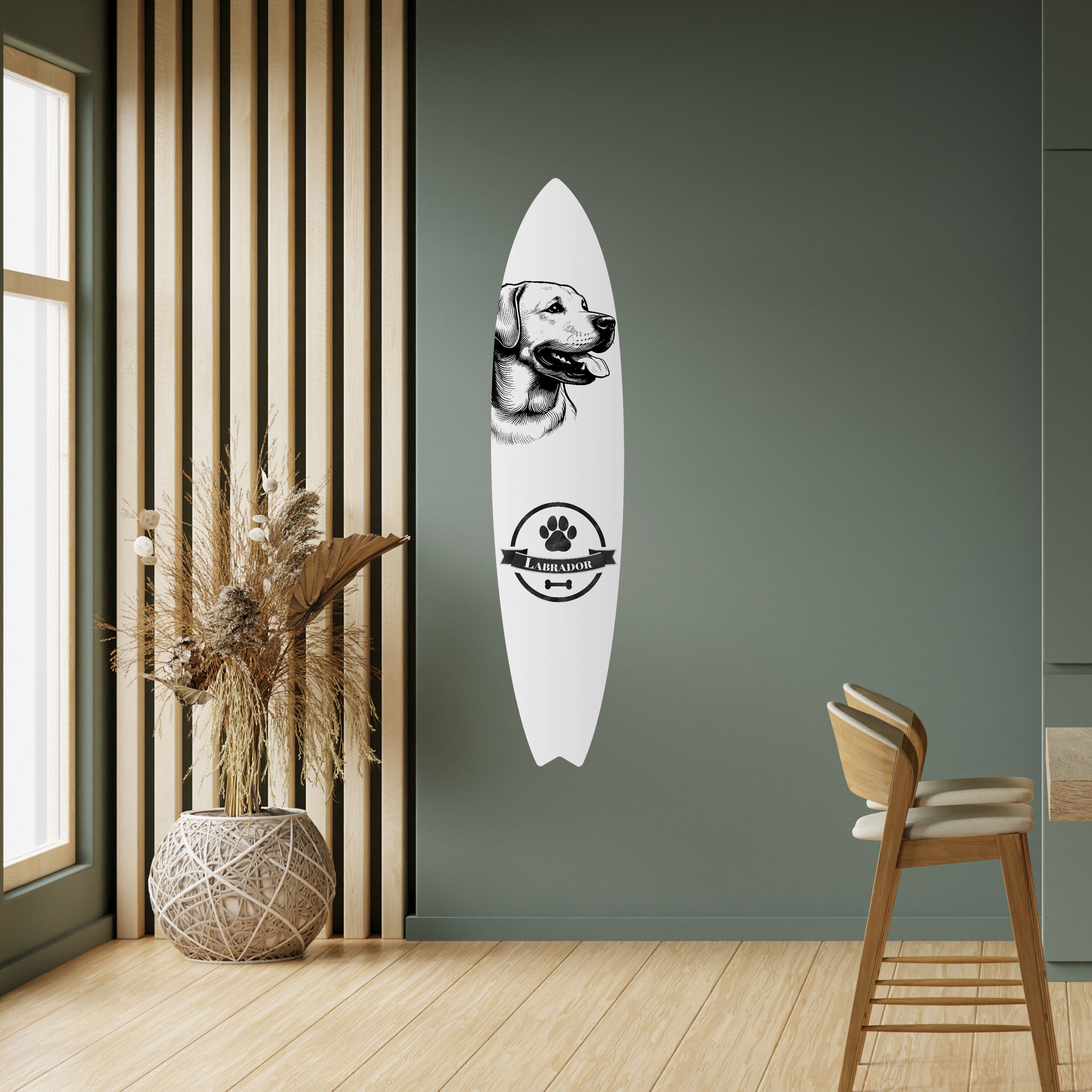 LABRADOR DOG Naklejka - deska surfingowa