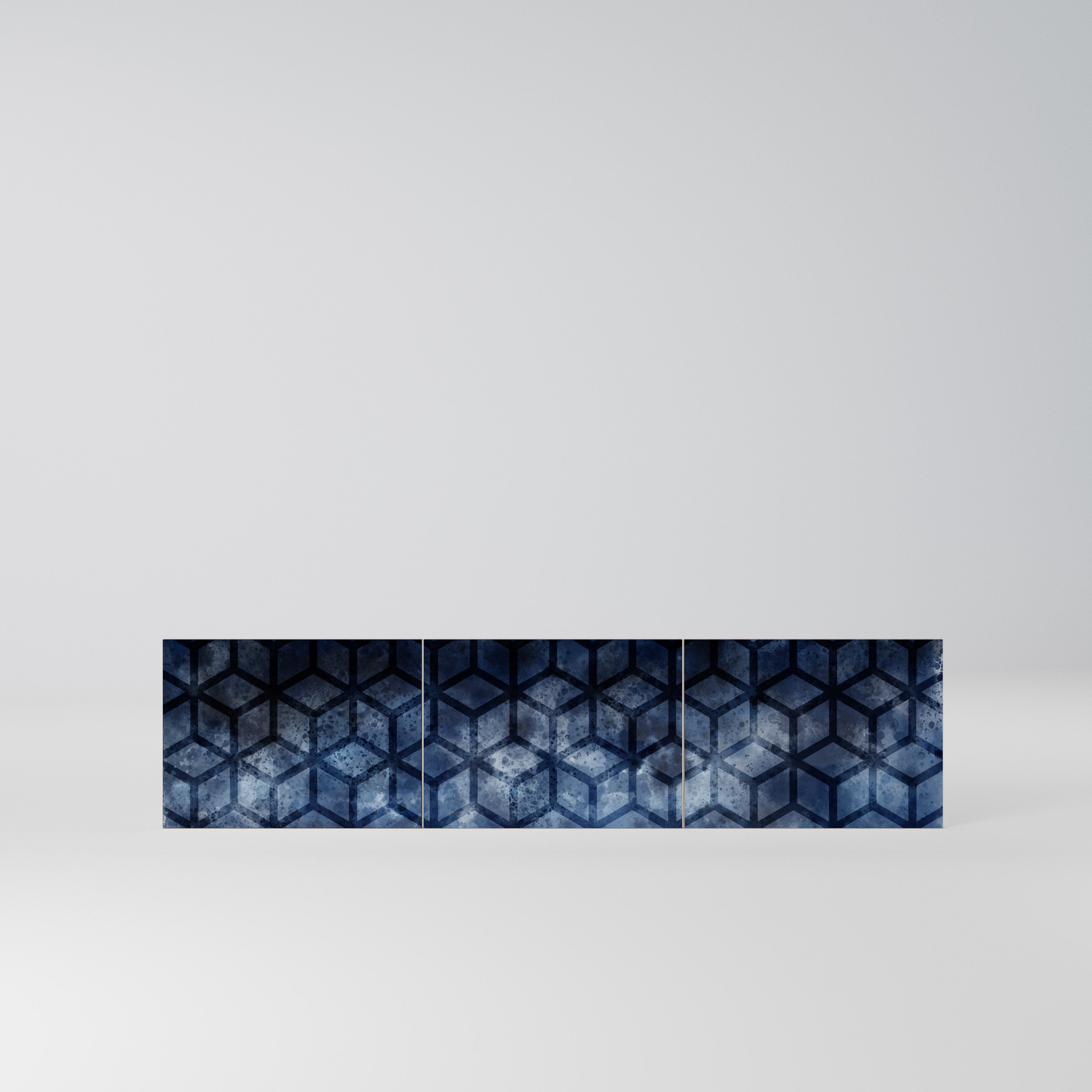 CUBIC MIST Komplet 3 frontów do szafki RTV 3-drzwiowej