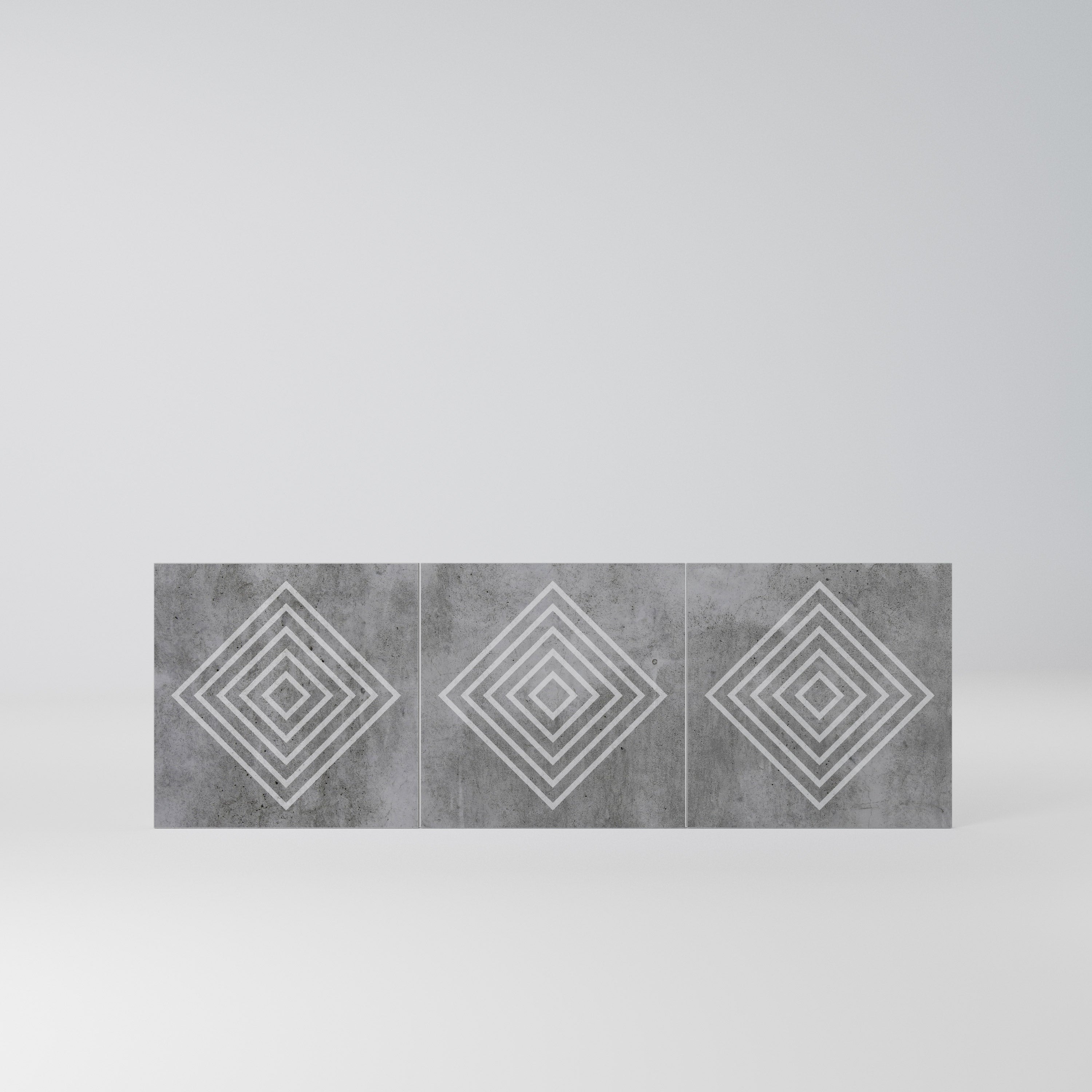 POLYGONAL ARTISTRY Komplet 3 frontów do komody 3-drzwiowej