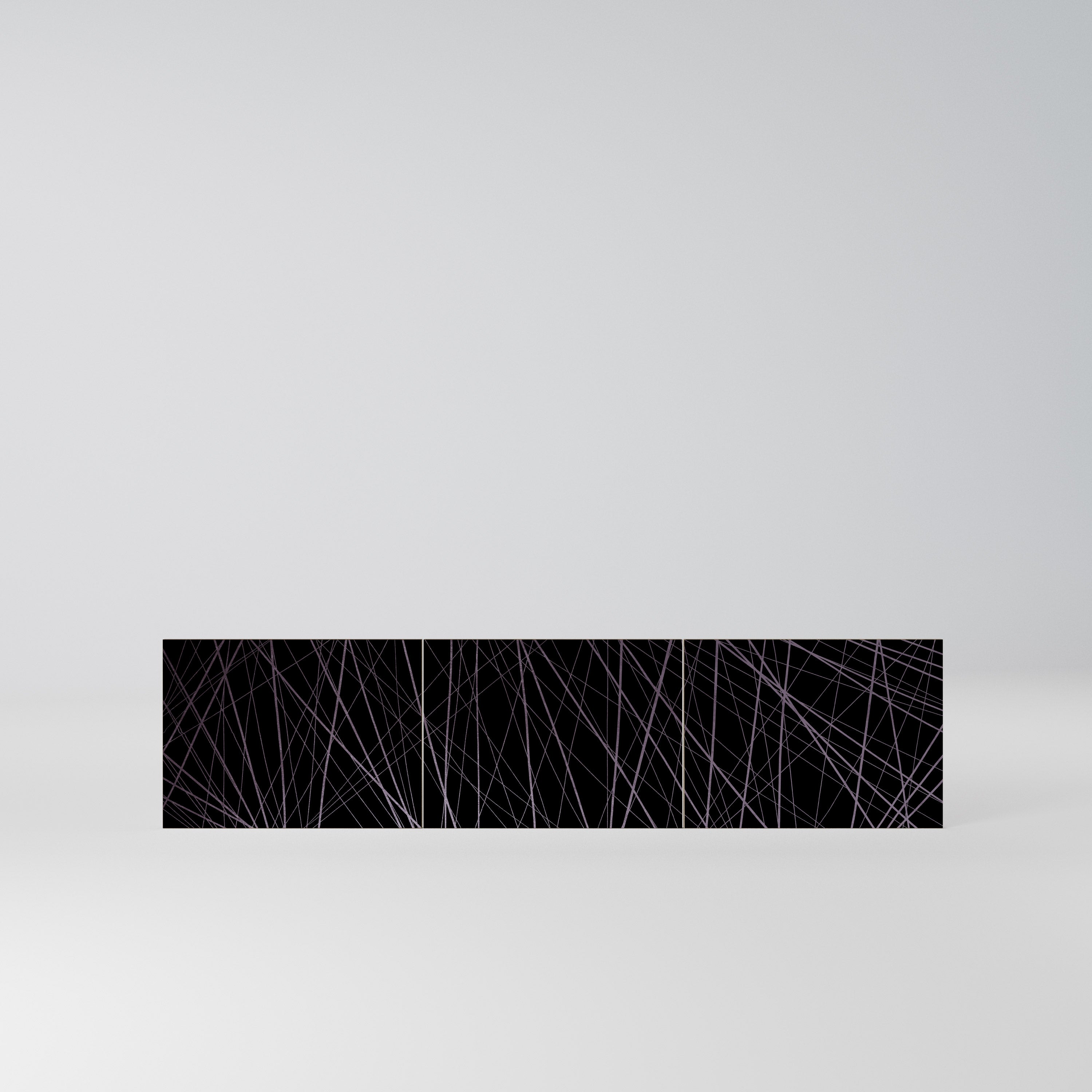 SHIMMER SPIDERGRAM Komplet 3 frontów do szafki RTV 3-drzwiowej