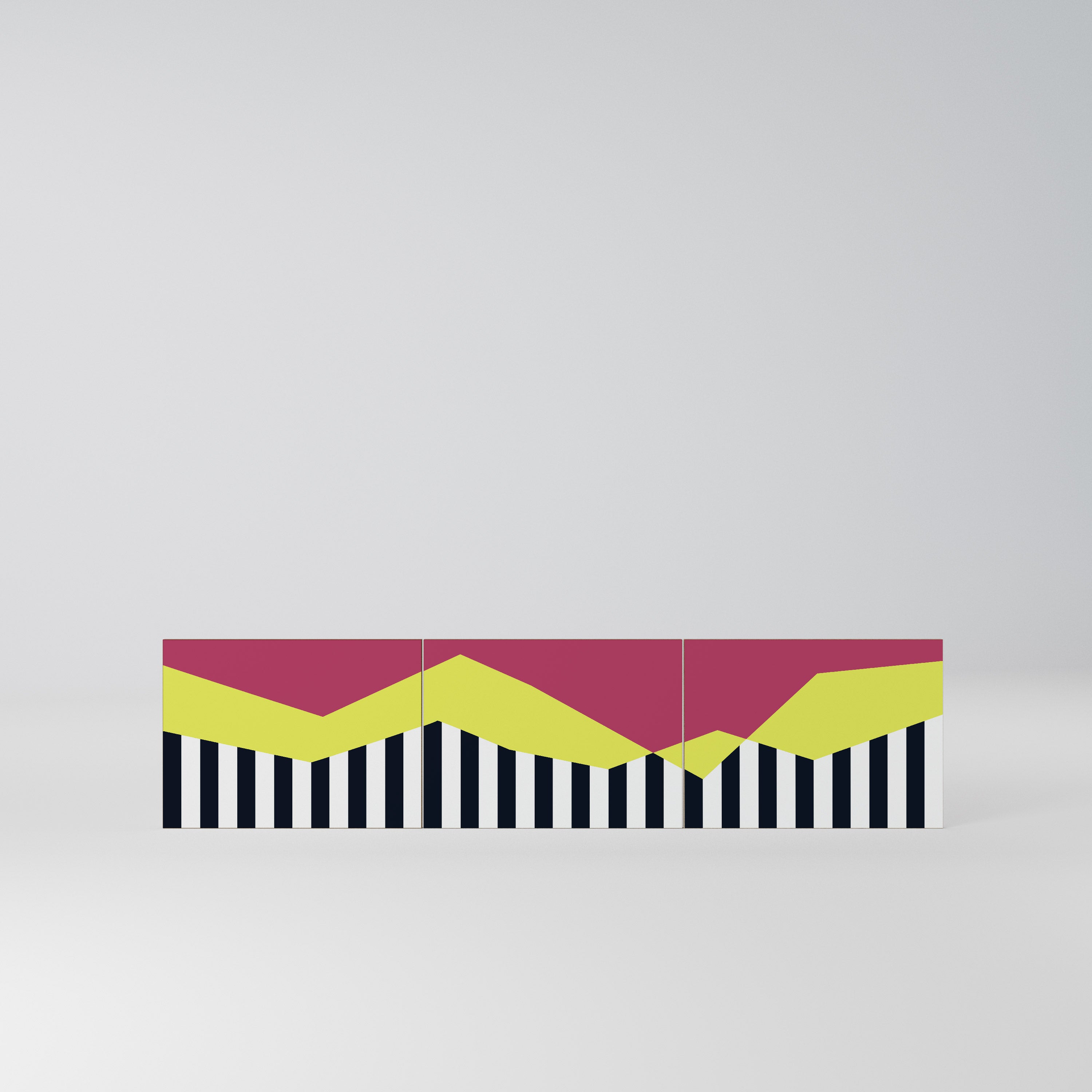 PIANO FANTASY Komplet 3 frontów do szafki RTV 3-drzwiowej