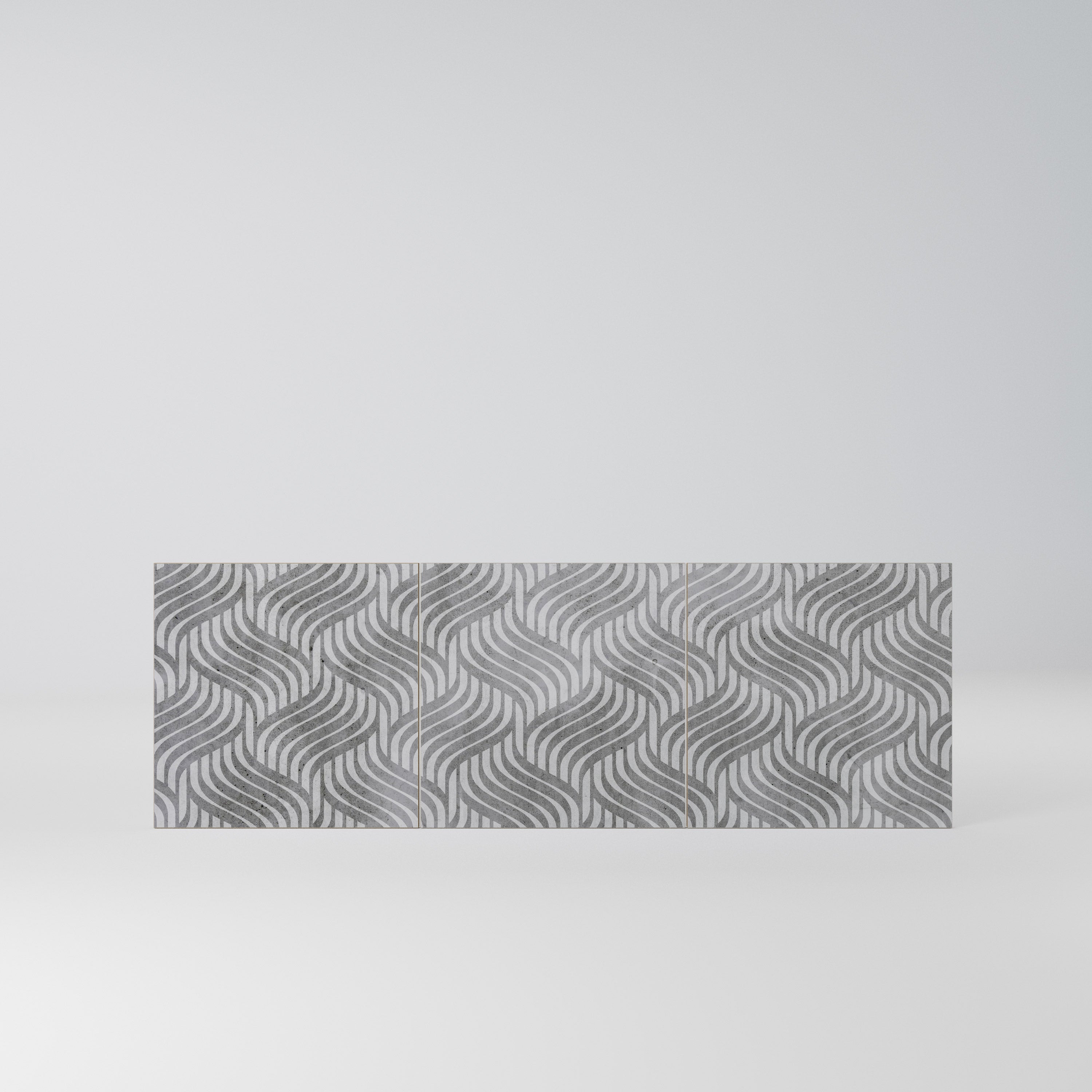 CONCRETE MOVEMENT Komplet 3 frontów do komody 3-drzwiowej