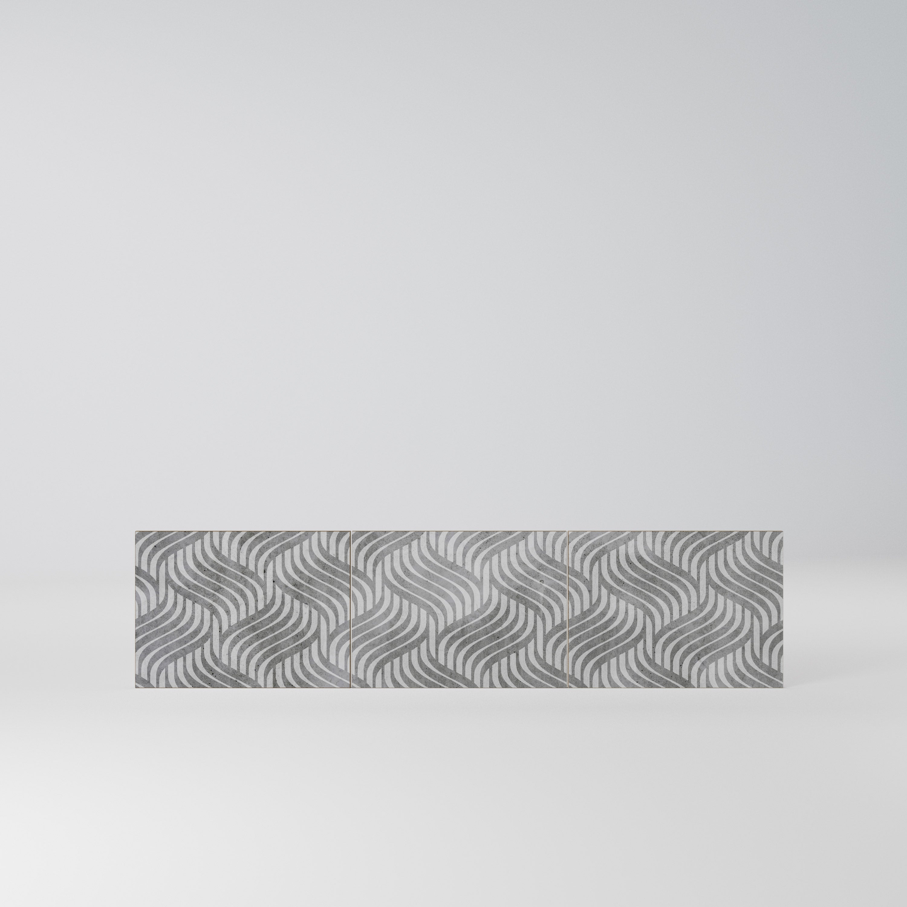 CONCRETE MOVEMENT Komplet 3 frontów do szafki RTV 3-drzwiowej