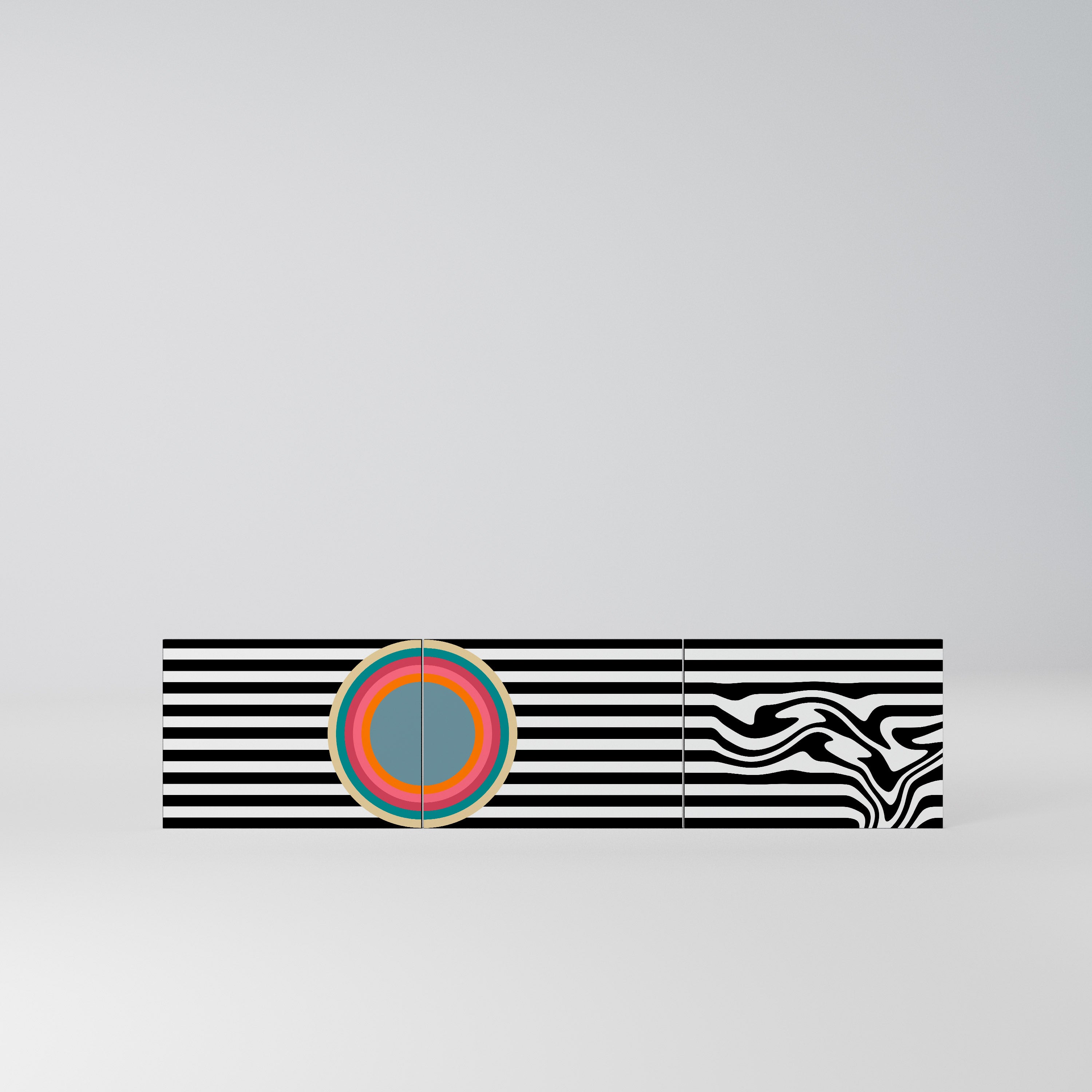 SPECTRA SHOWCASE Komplet 3 frontów do szafki RTV 3-drzwiowej