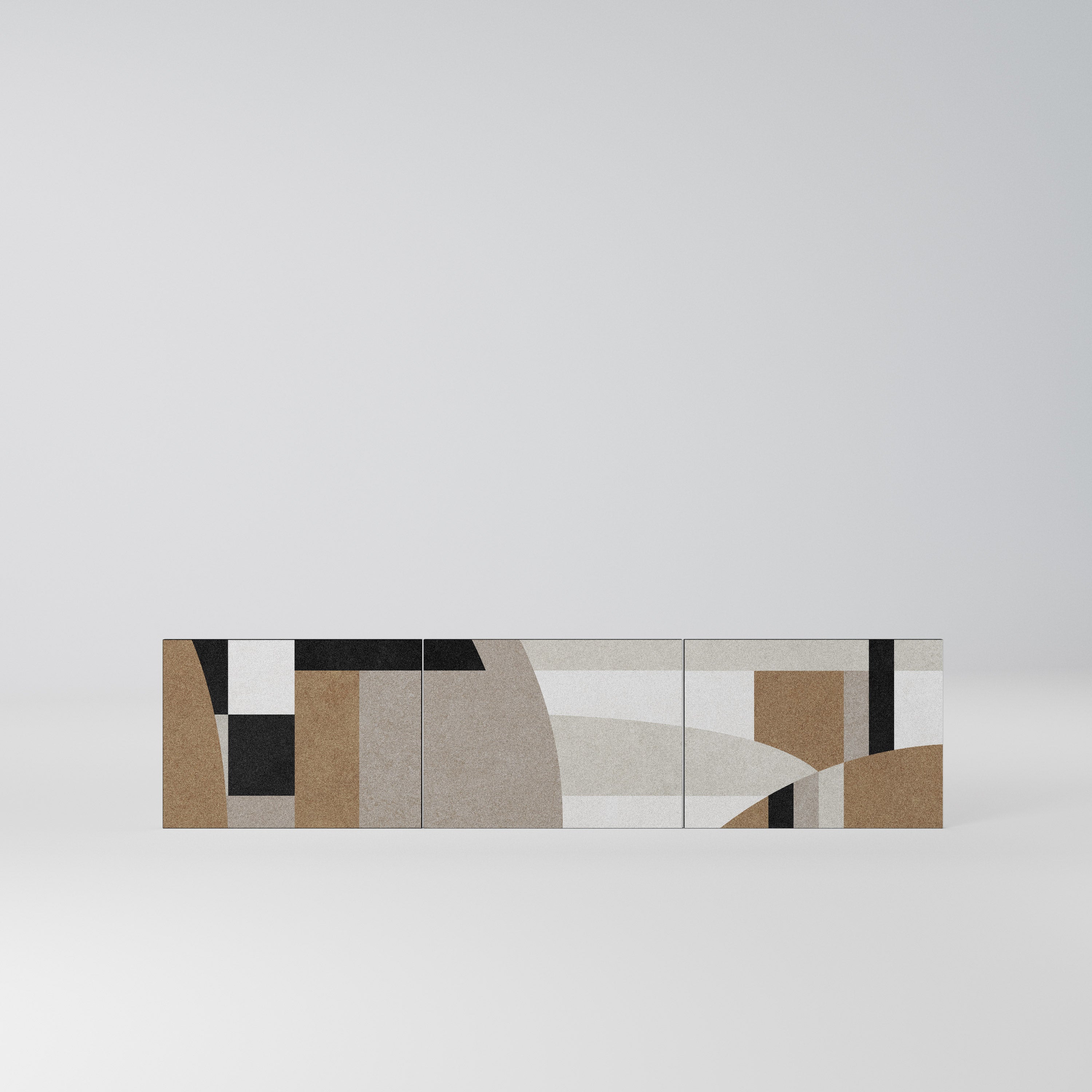 DELICATE MEMENTO Komplet 3 frontów do szafki RTV 3-drzwiowej