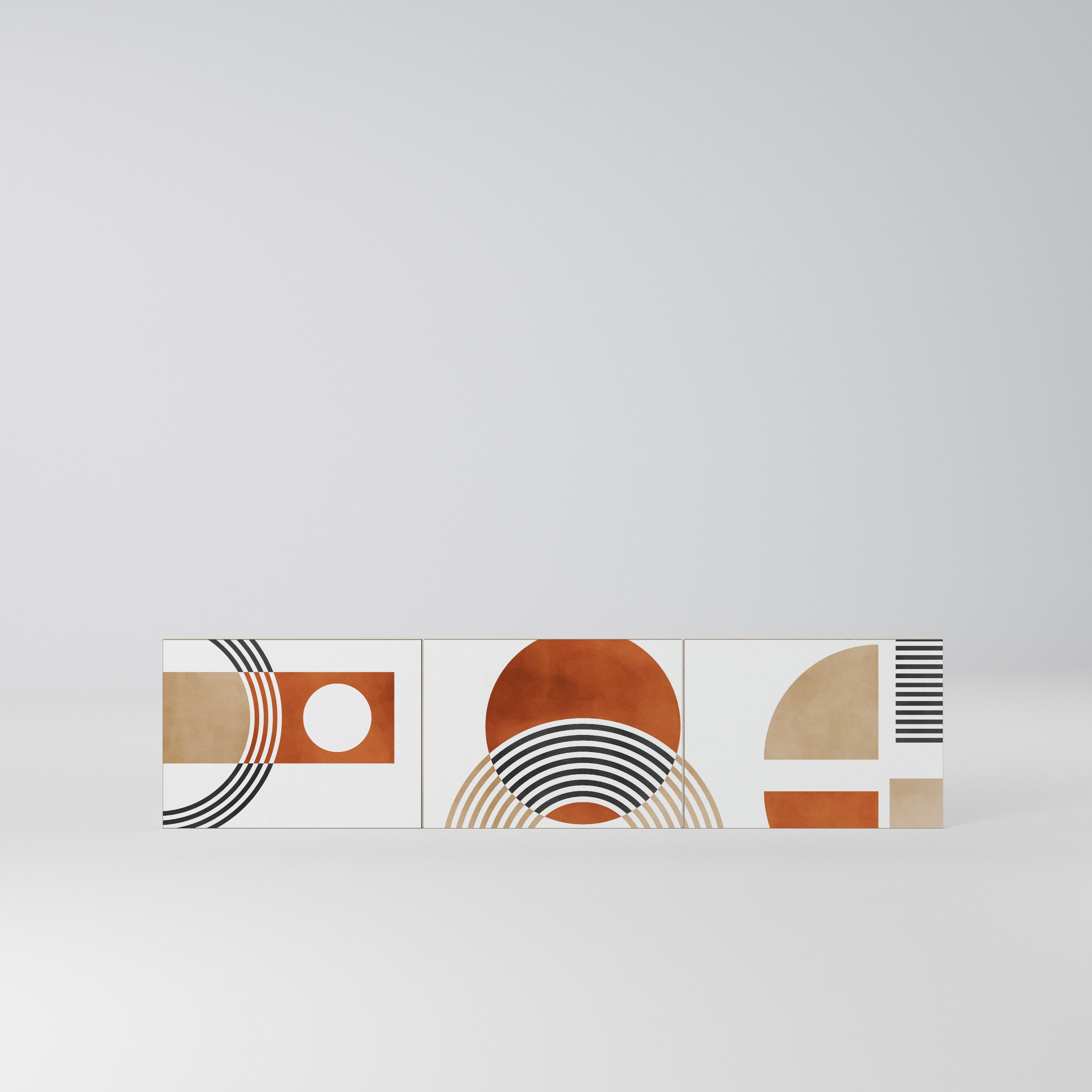 CIRCLE RHYTM Komplet 3 frontów do szafki RTV 3-drzwiowej