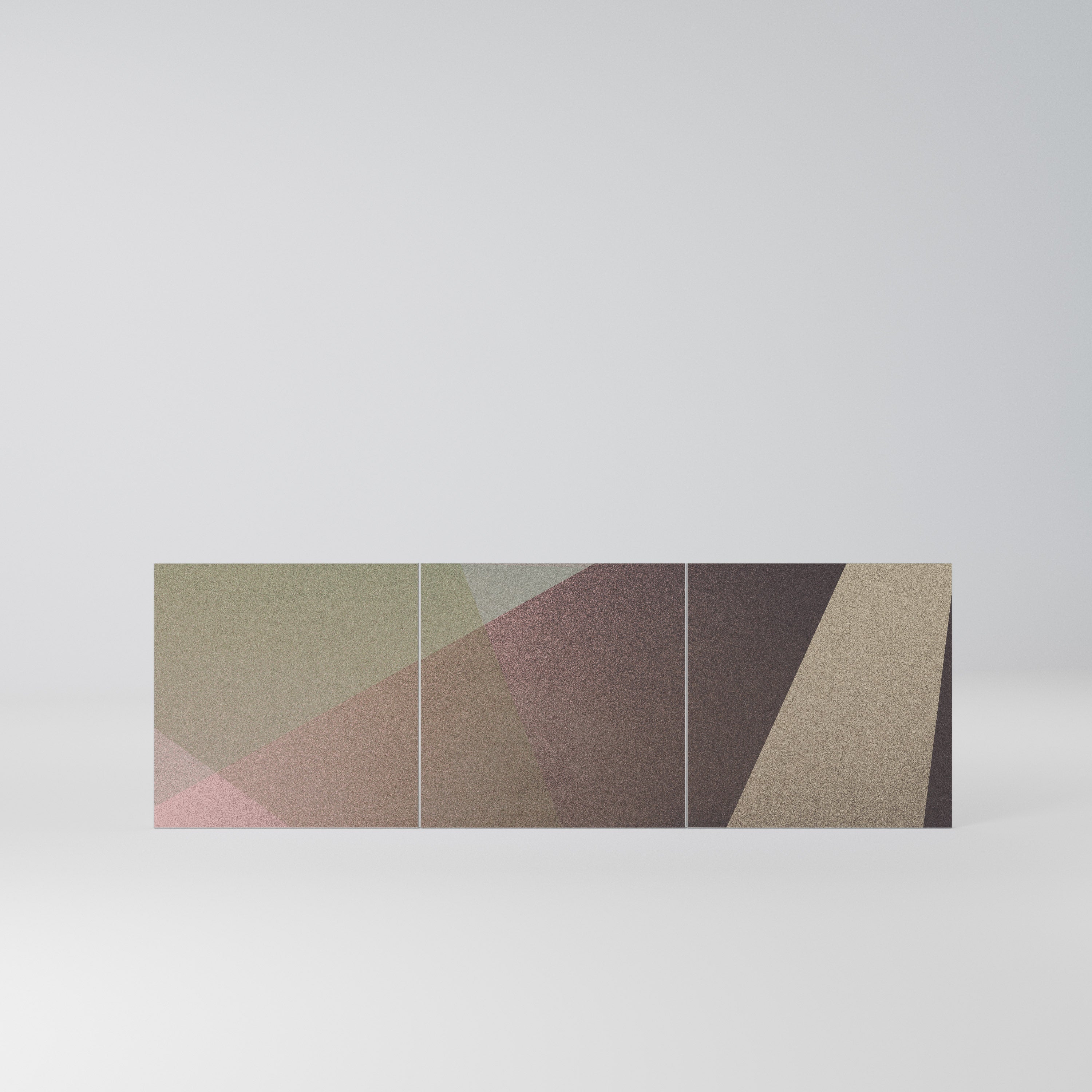 BEIGE GEOMETRY Komplet 3 frontów do komody 3-drzwiowej