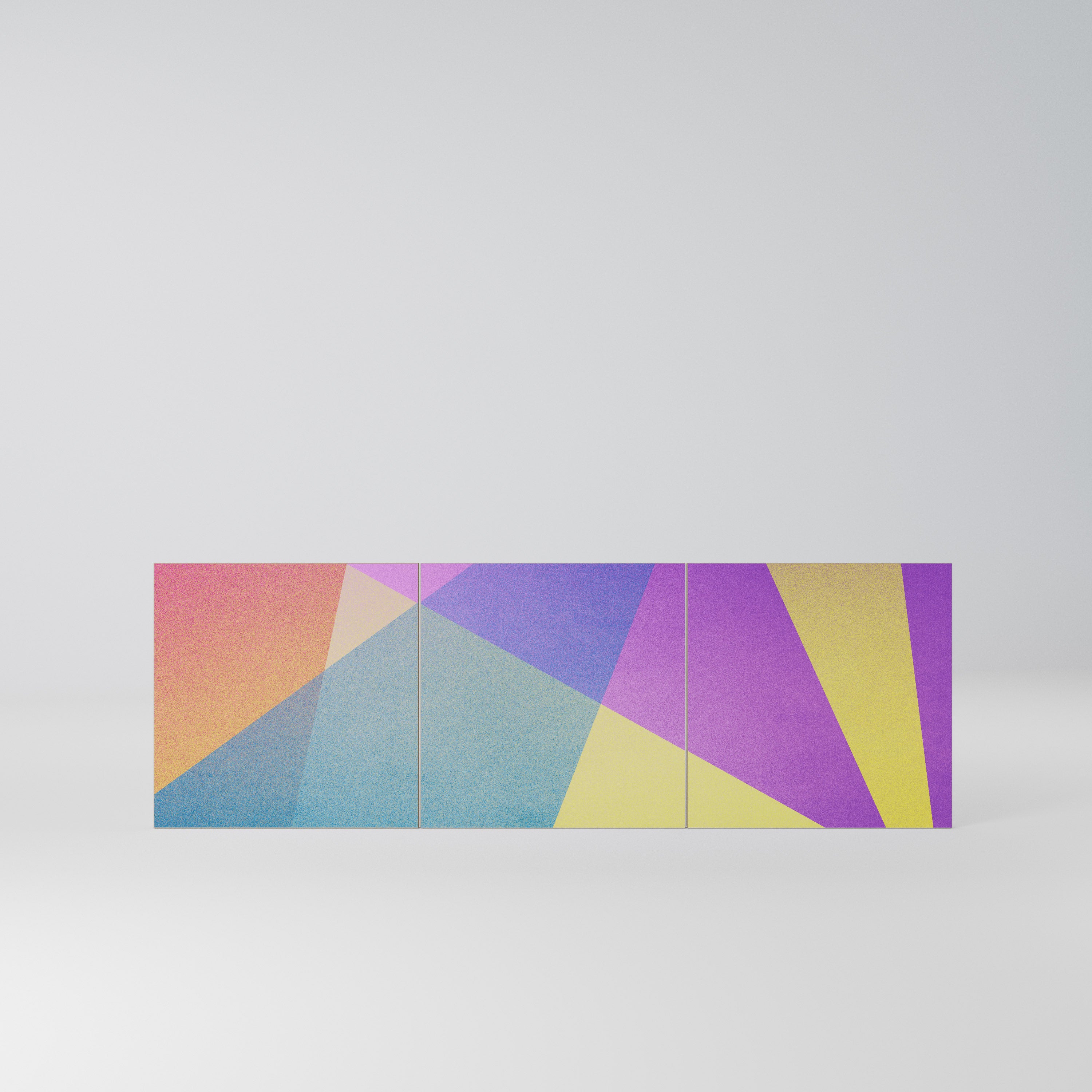 BRIGHT GEOMETRY Komplet 3 frontów do komody 3-drzwiowej