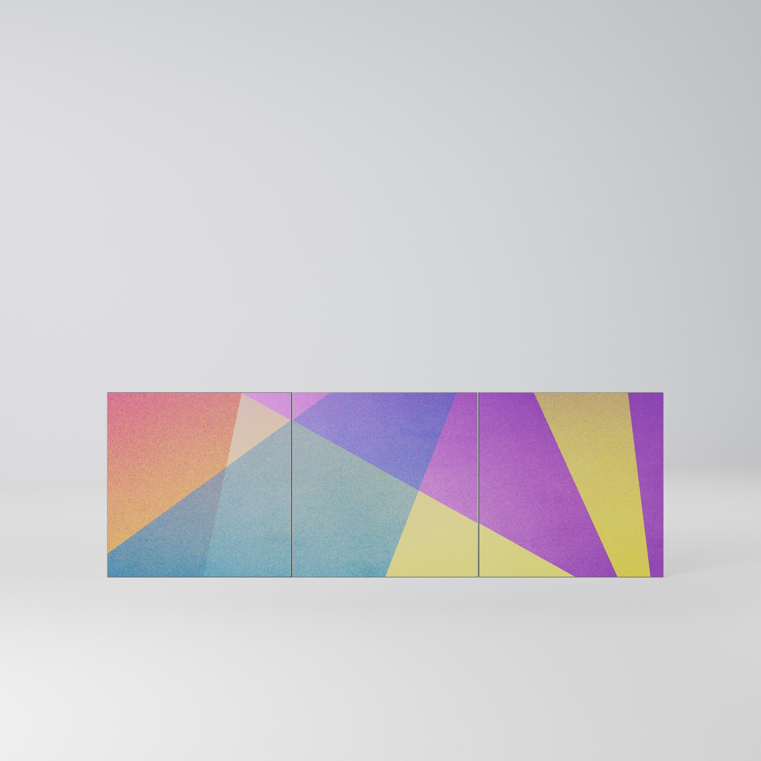 BRIGHT GEOMETRY Komplet 3 frontów do komody 3-drzwiowej