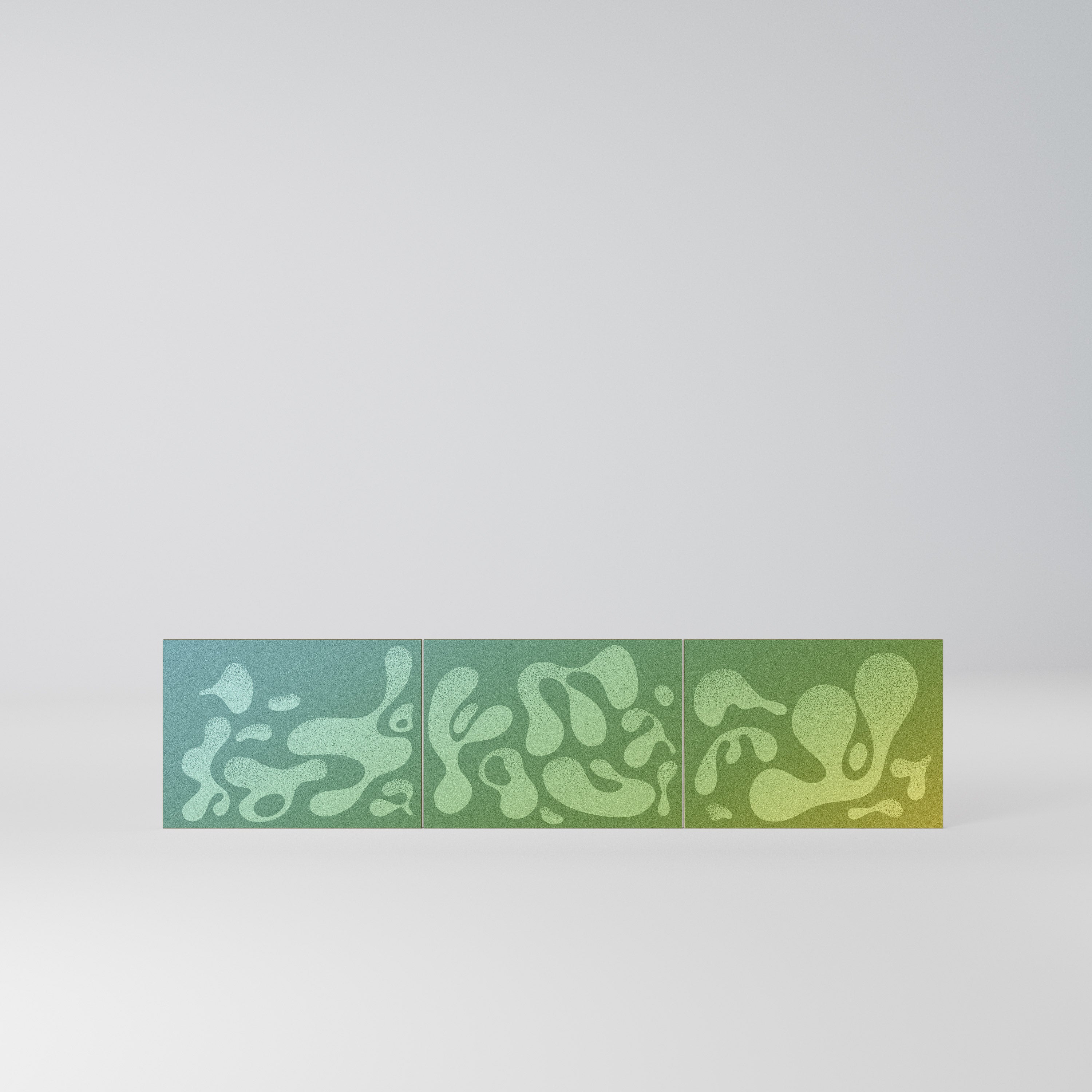 IRREGULAR BLUE Komplet 3 frontów do szafki RTV 3-drzwiowej