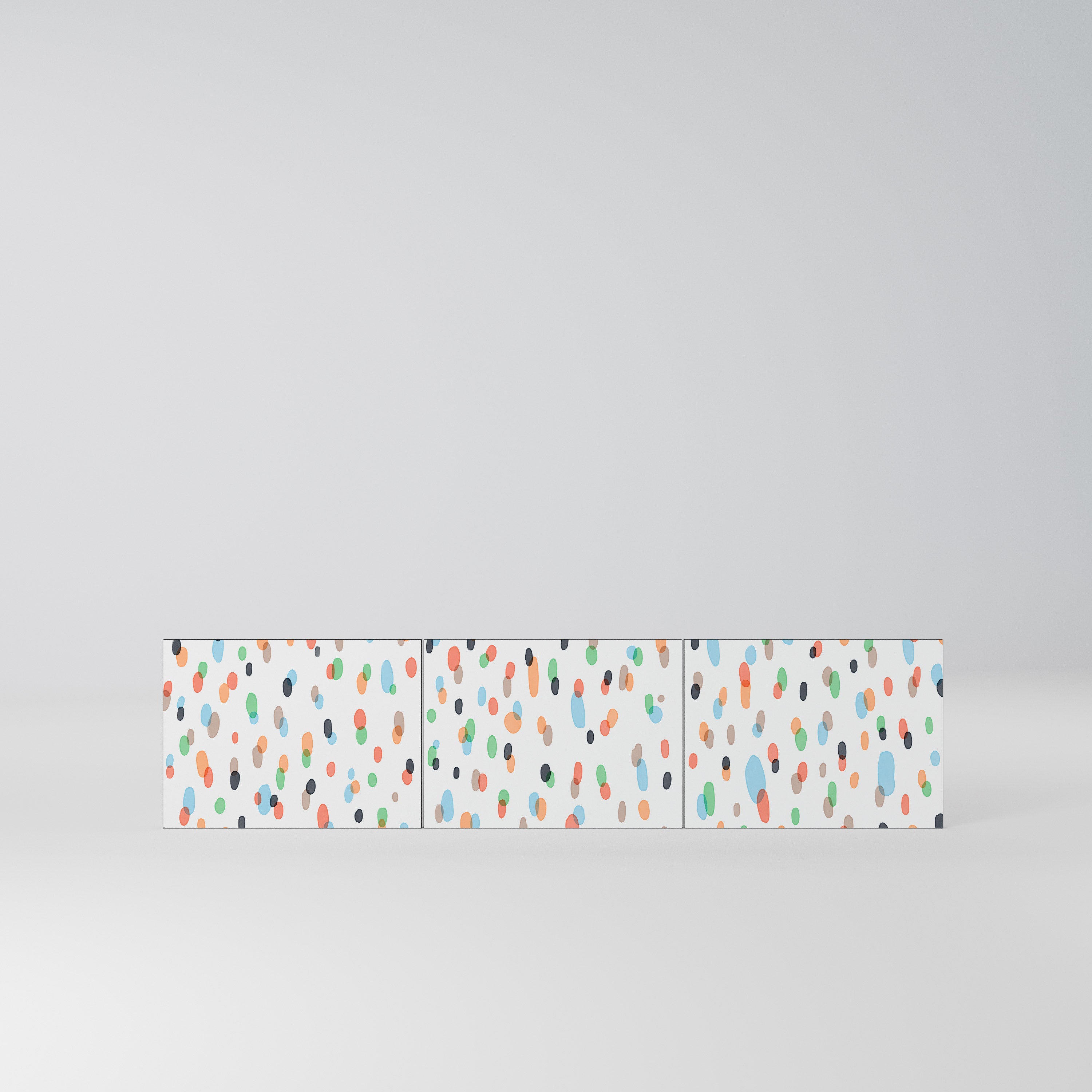 ENERGETIC SPOTS Komplet 3 frontów do szafki RTV 3-drzwiowej