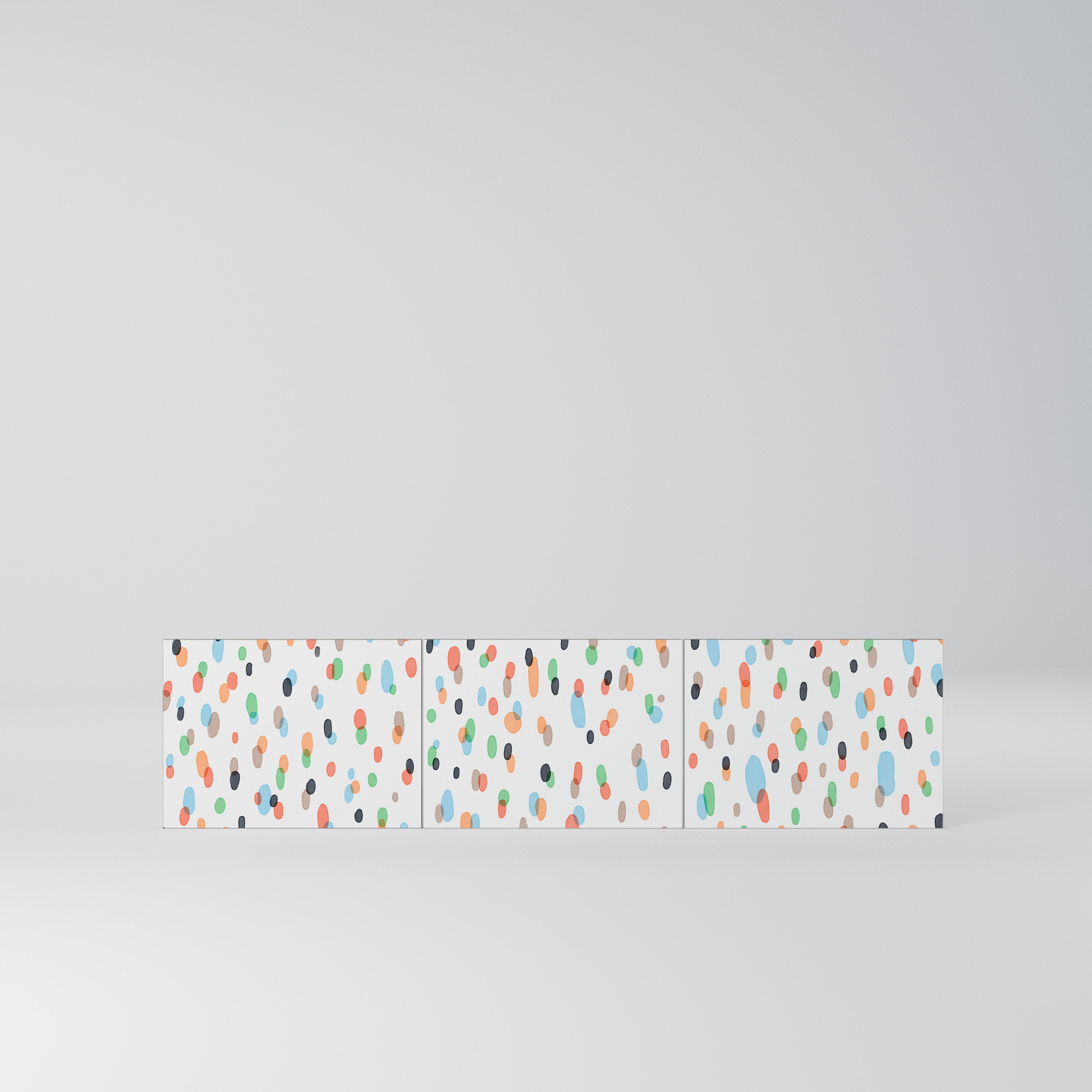 ENERGETIC SPOTS Komplet 3 frontów do szafki RTV 3-drzwiowej