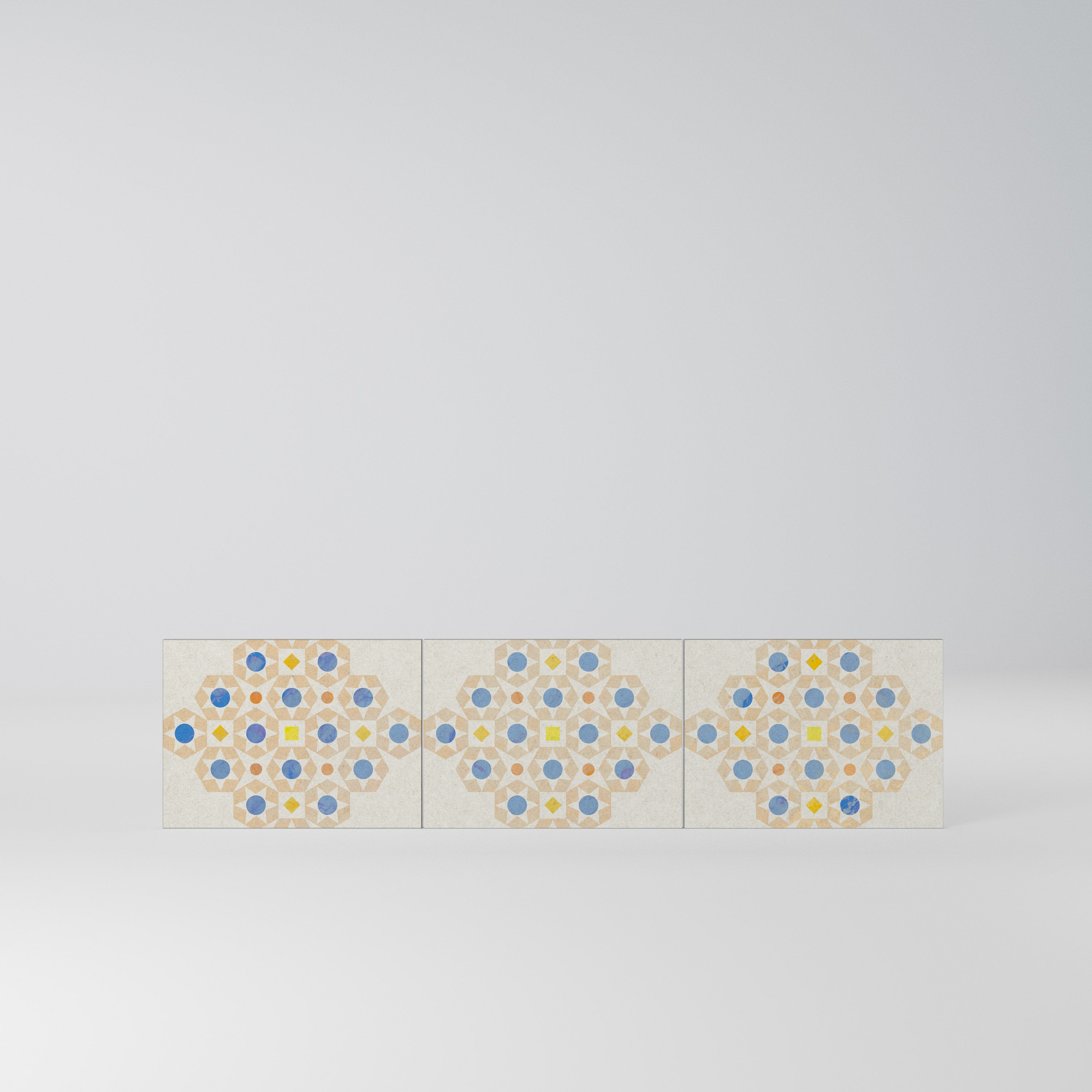 PATTERNED PRISM Komplet 3 frontów do szafki RTV 3-drzwiowej