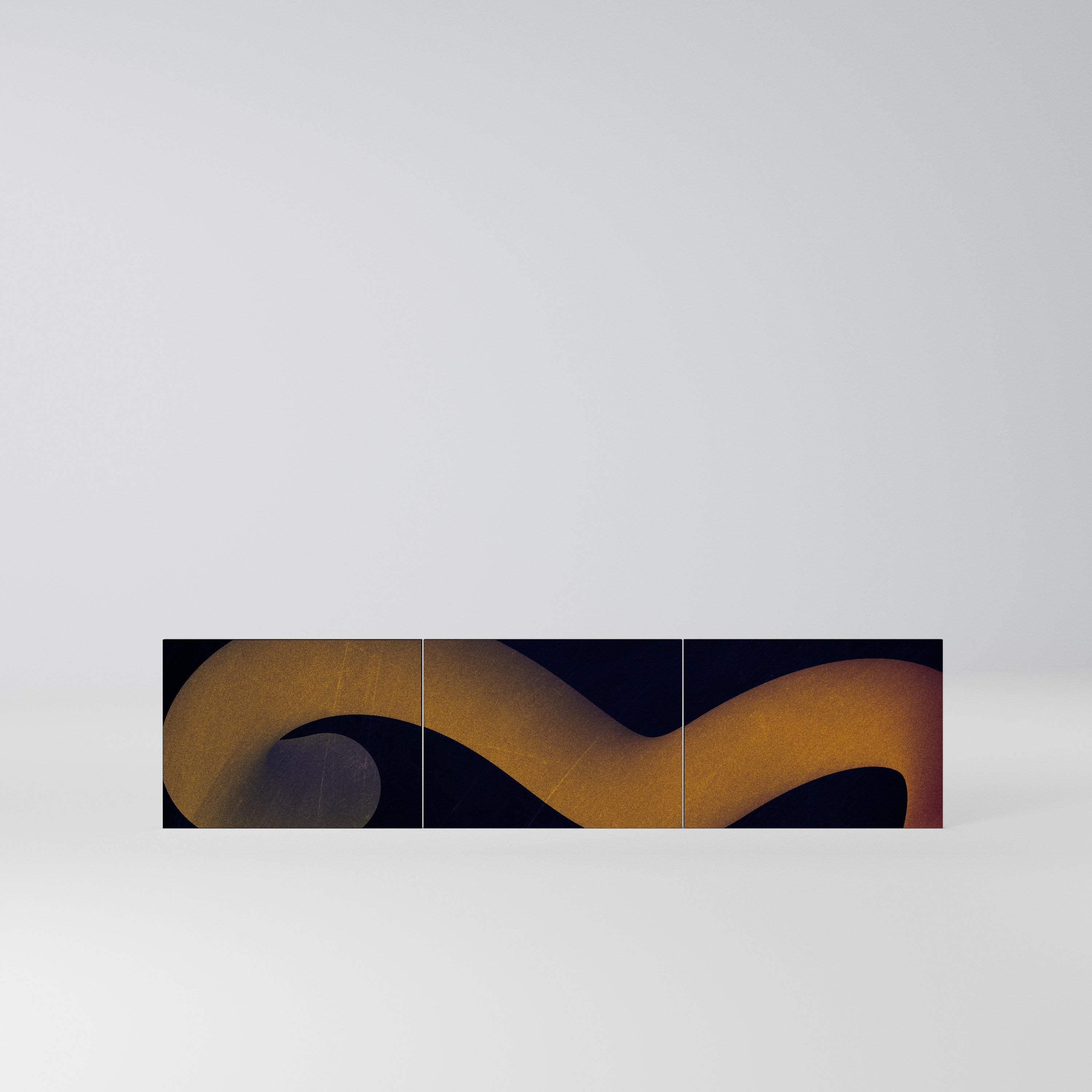 HOLLOW TIME Komplet 3 frontów do szafki RTV 3-drzwiowej