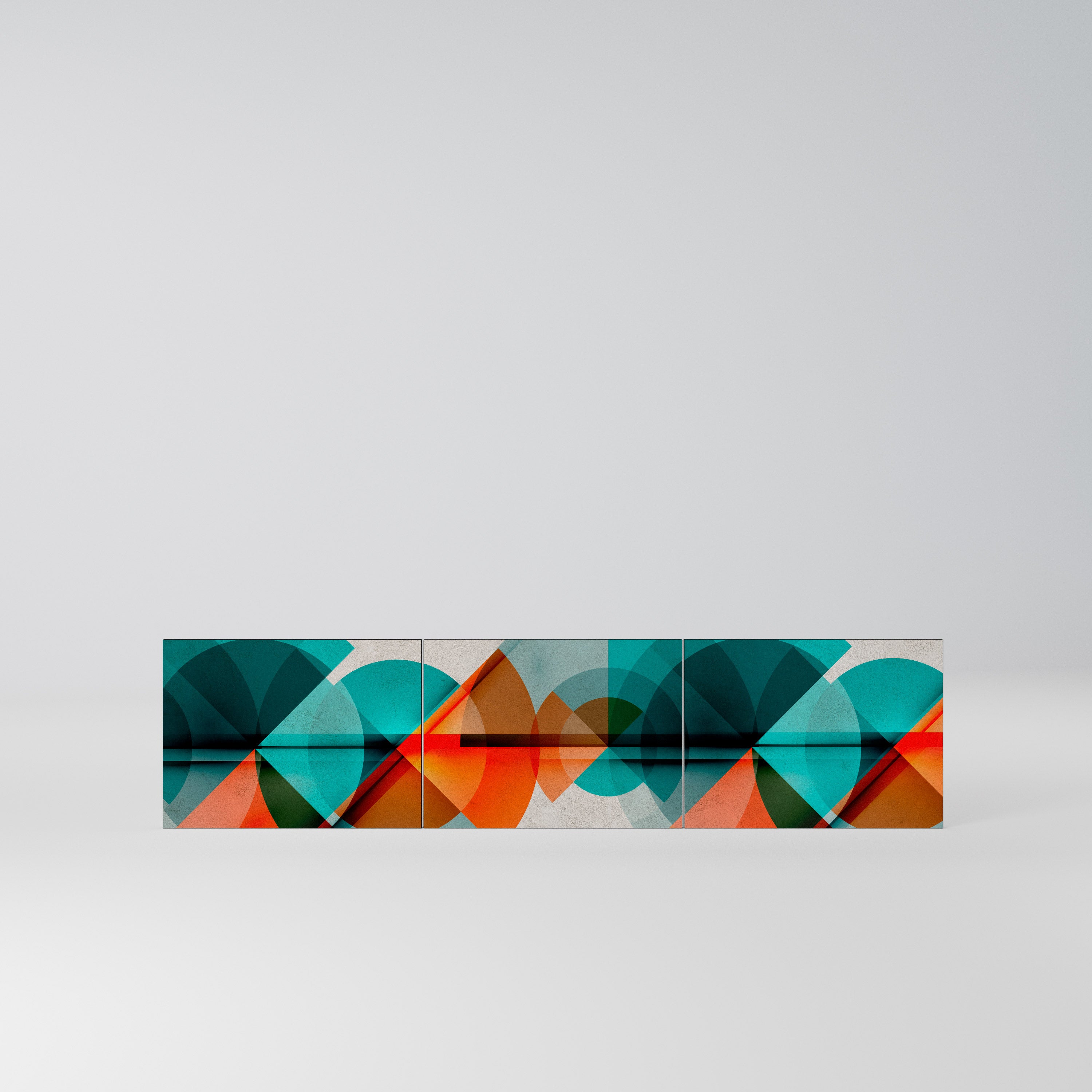 CIRCULAR RHAPSODY Komplet 3 frontów do szafki RTV 3-drzwiowej