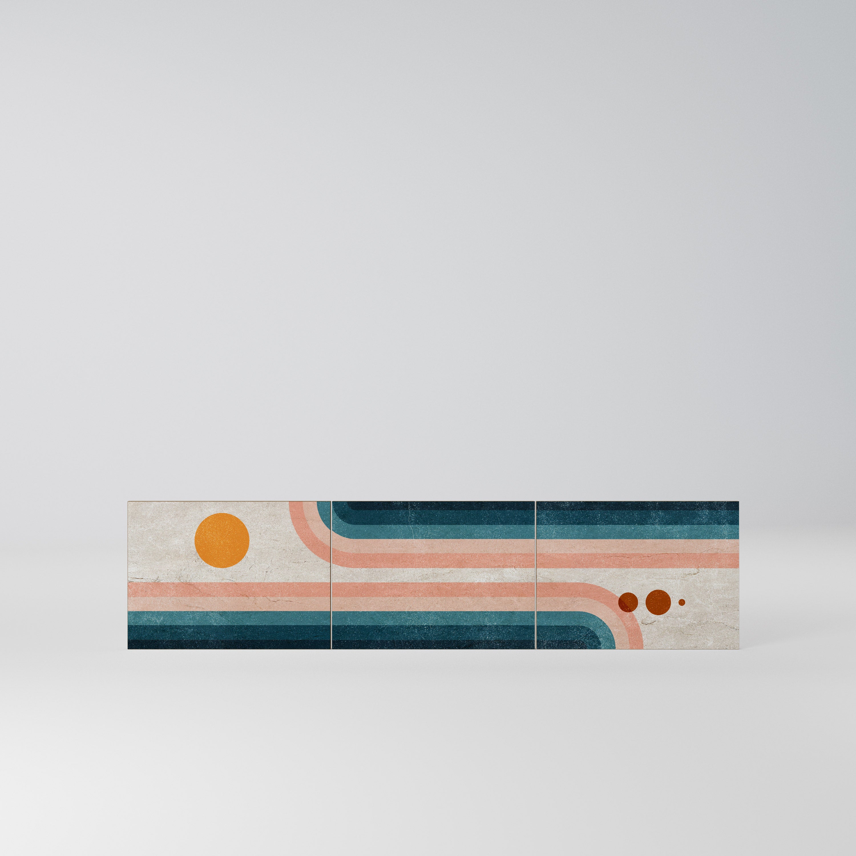 TWO HALVES Komplet 3 frontów do szafki RTV 3-drzwiowej