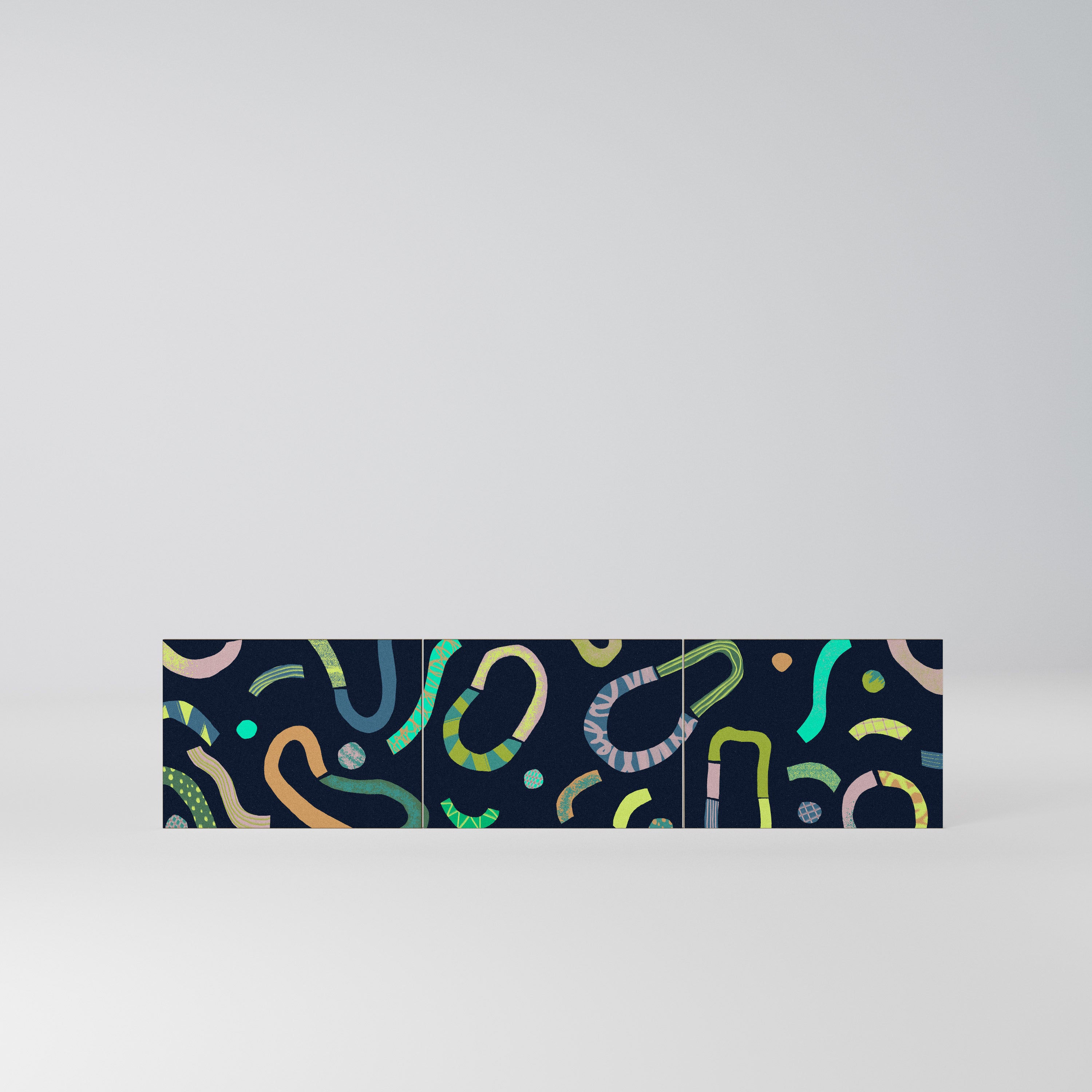 CONTRAST DANCE Komplet 3 frontów do szafki RTV 3-drzwiowej