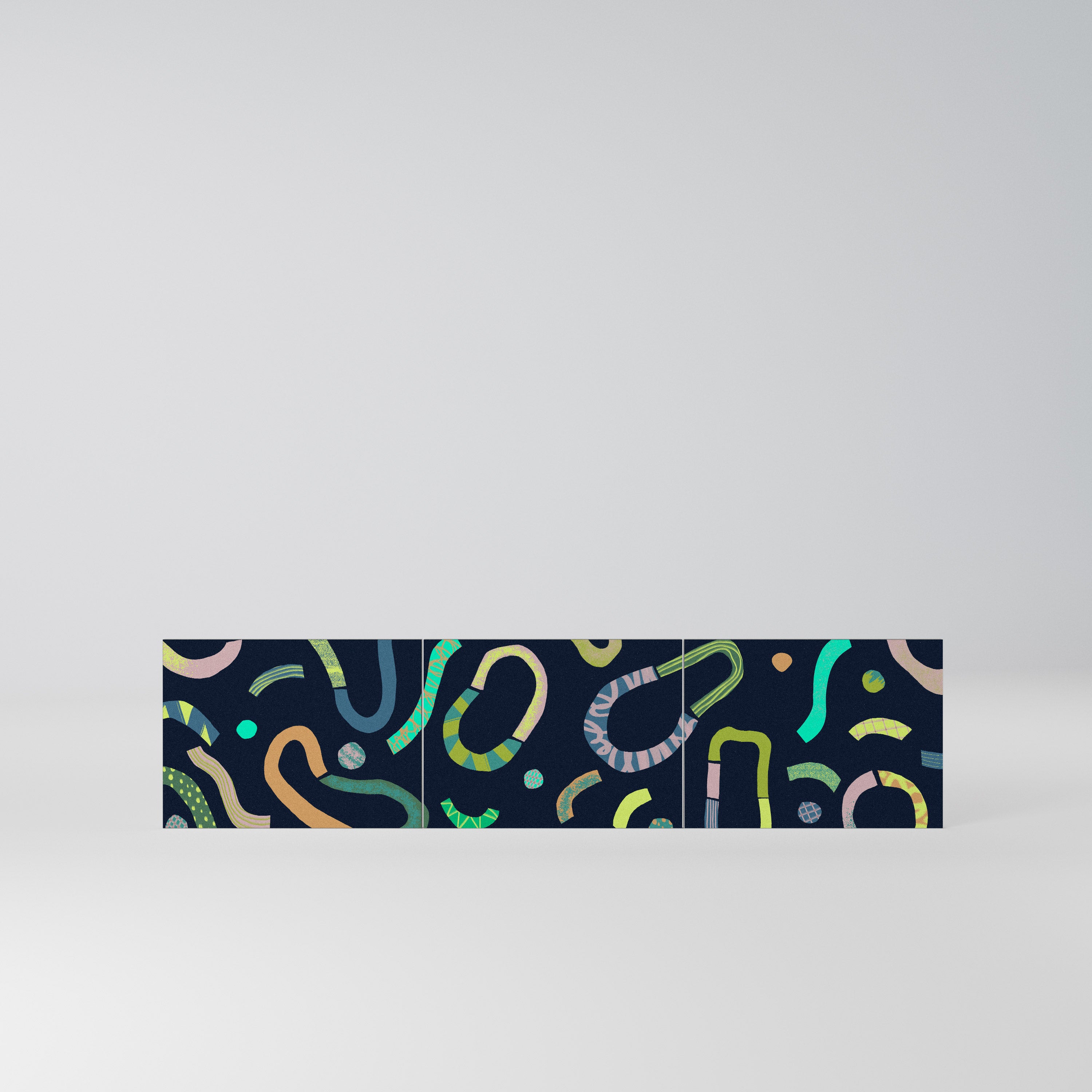 CONTRAST DANCE Komplet 3 frontów do szafki RTV 3-drzwiowej