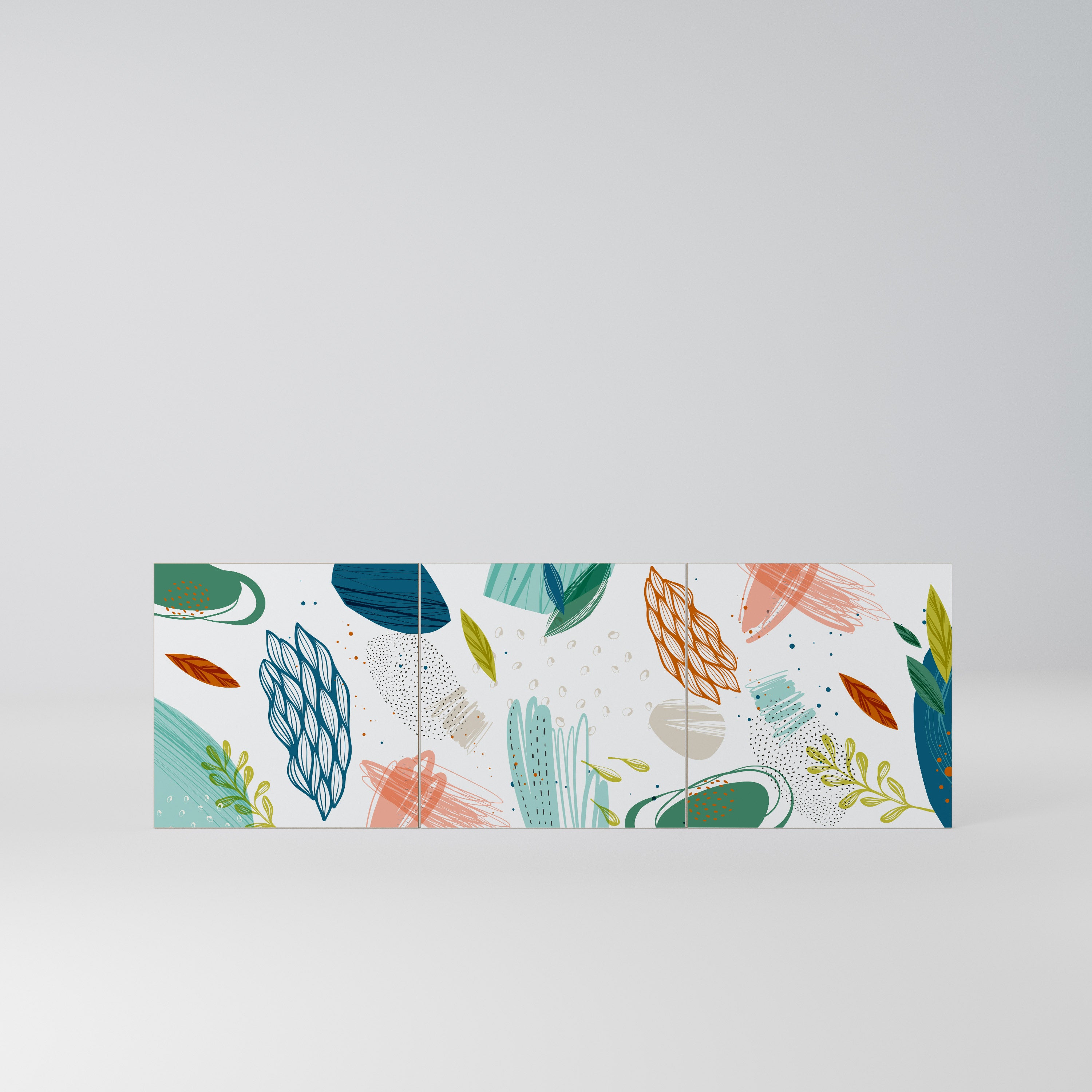 BOTANICAL HURRICANE Komplet 3 frontów do komody 3-drzwiowej